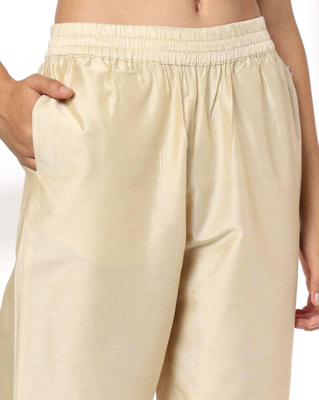 AVAASA MIX N' MATCH | Women Straight Pants with Elasticated Waist|3