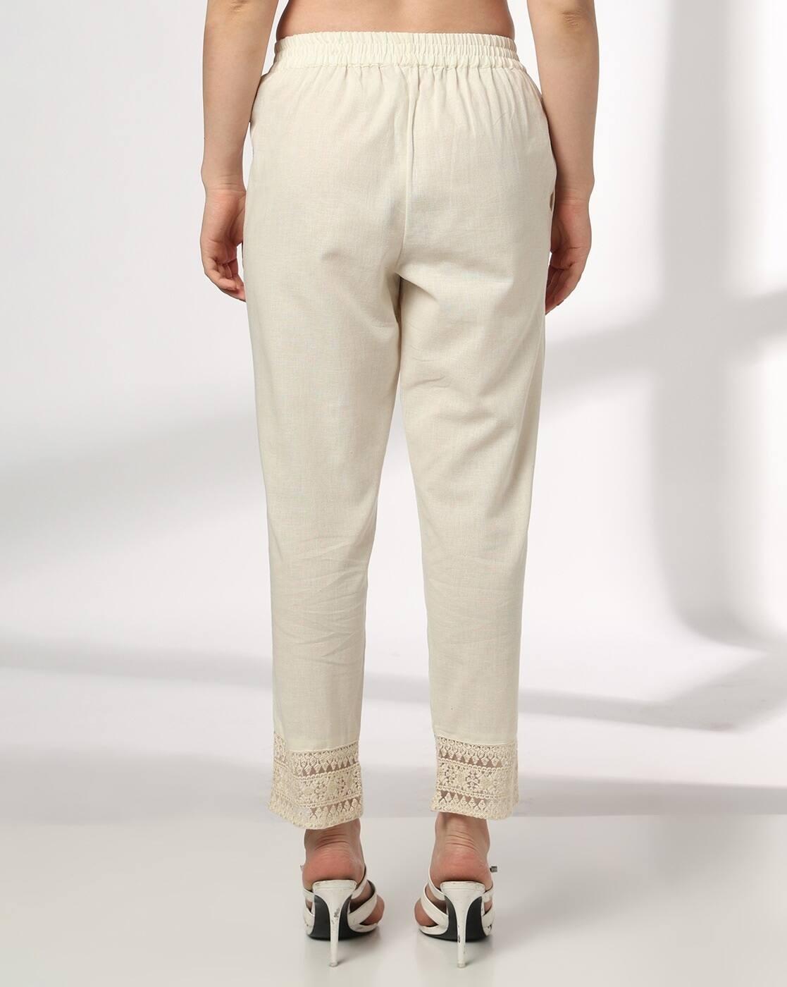 AVAASA MIX N' MATCH | Women Straight Pants with Elasticated Waist|2
