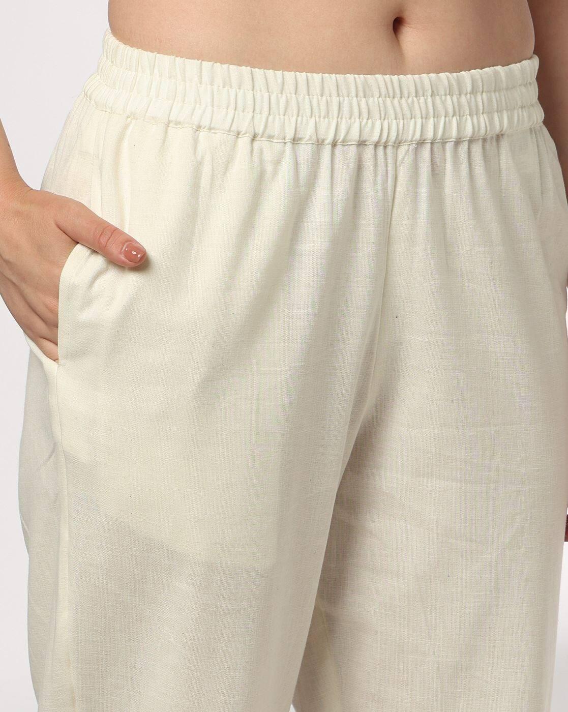 AVAASA MIX N' MATCH | Women Straight Pants with Elasticated Waist|3