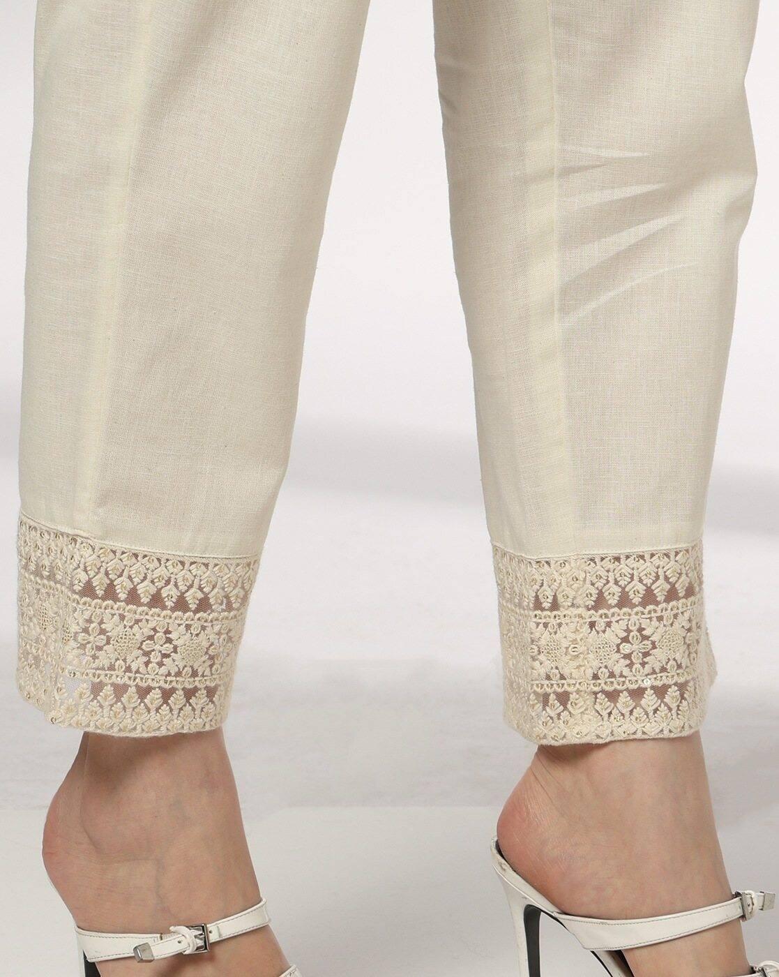 AVAASA MIX N' MATCH | Women Straight Pants with Elasticated Waist|4