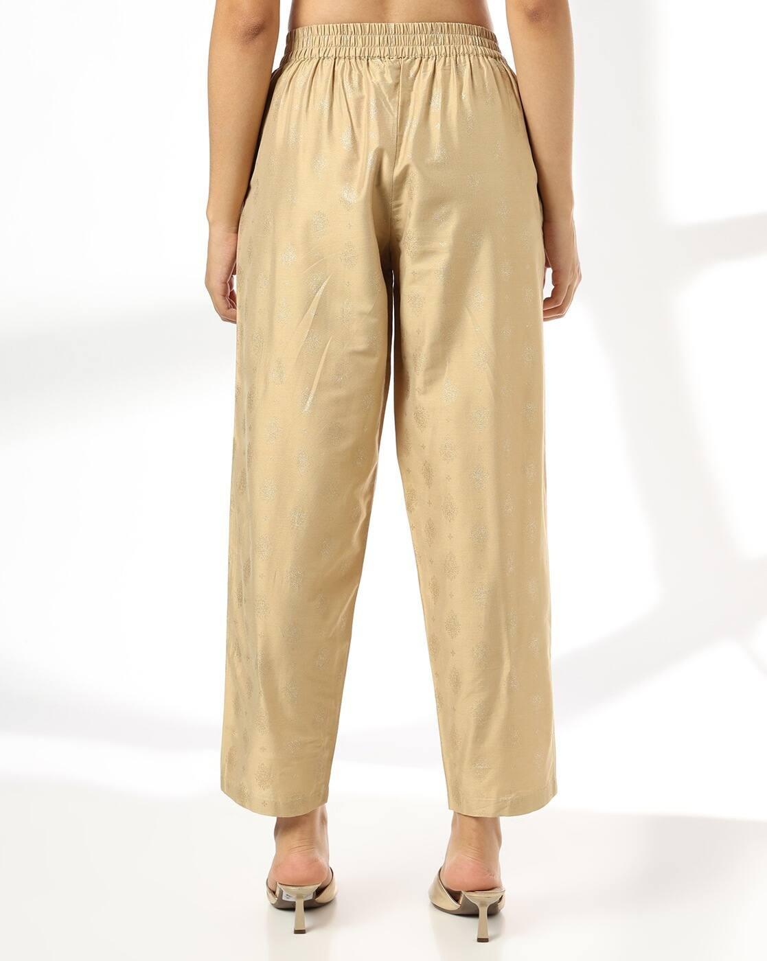 AVAASA MIX N' MATCH | Women Foil Print Straight Pants|2