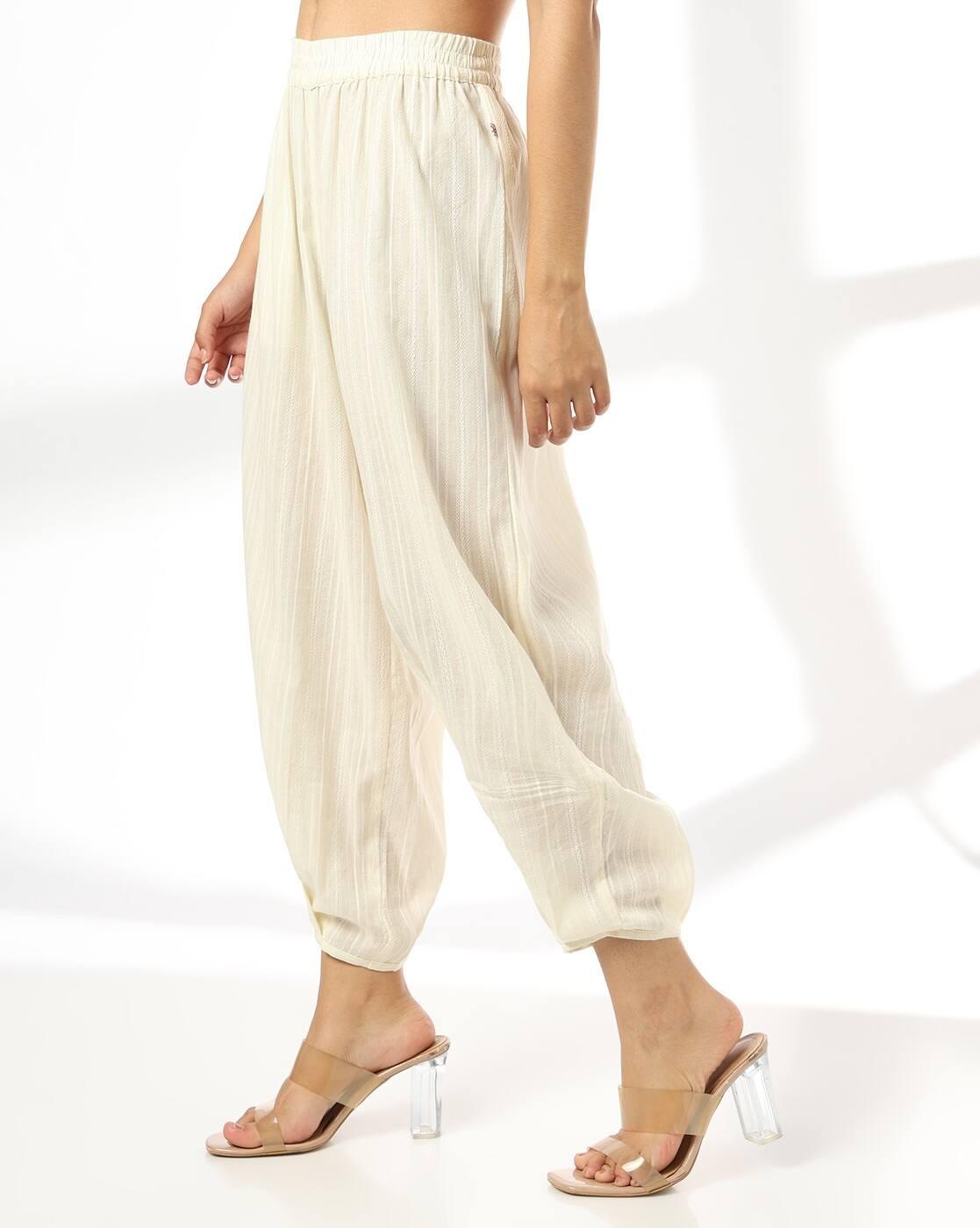 AVAASA MIX N' MATCH | Women Striped Pleated Salwar|1