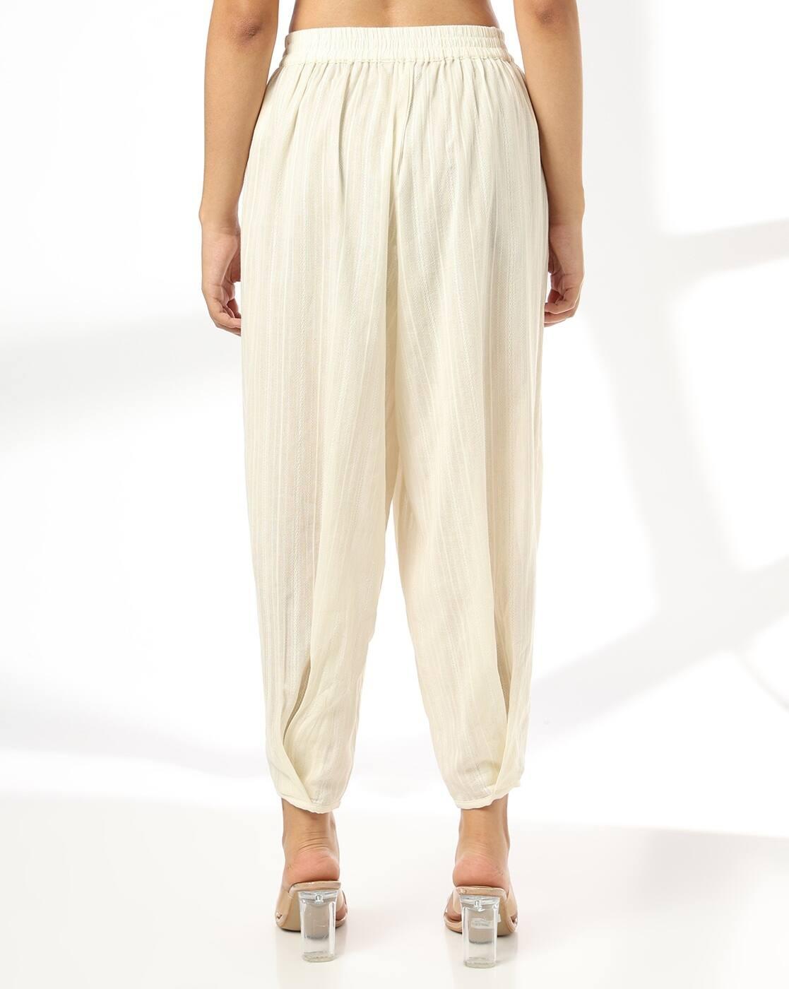 AVAASA MIX N' MATCH | Women Striped Pleated Salwar|2
