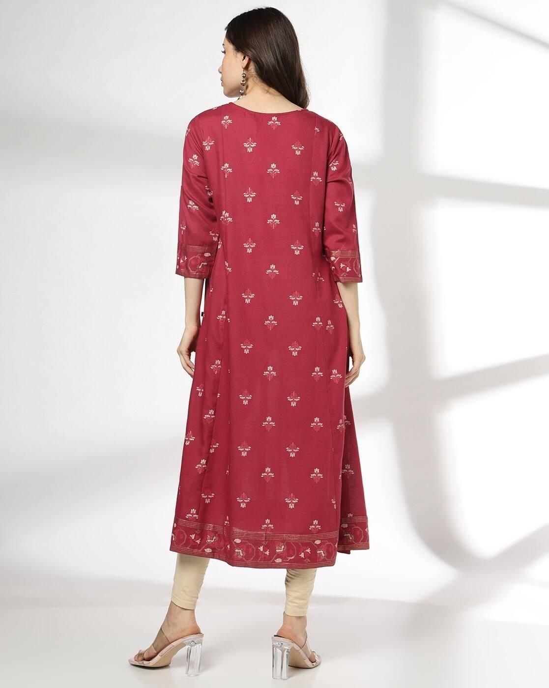 AVAASA MIX N' MATCH | Women Embroidered Straight Kurta|2