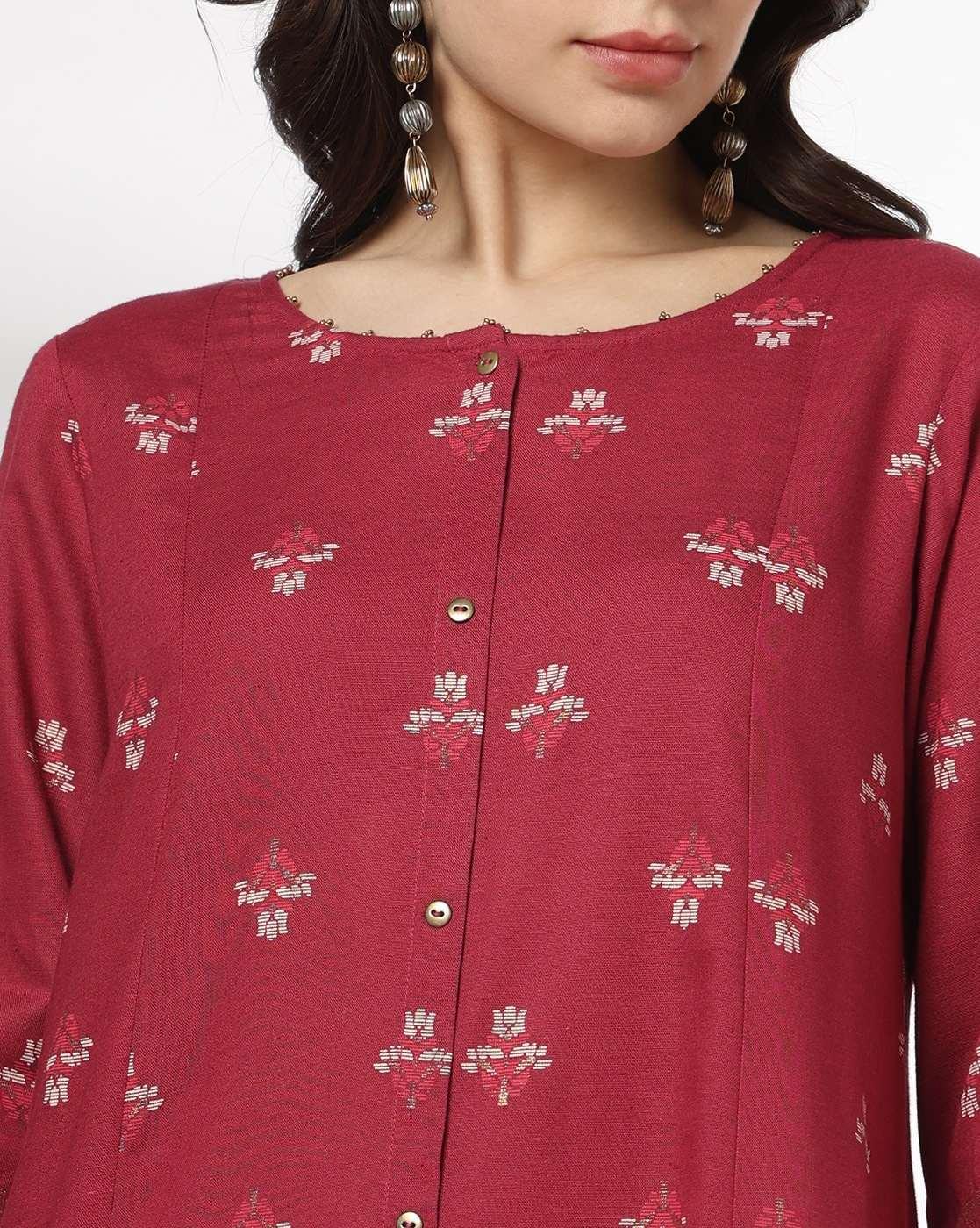 AVAASA MIX N' MATCH | Women Embroidered Straight Kurta|3