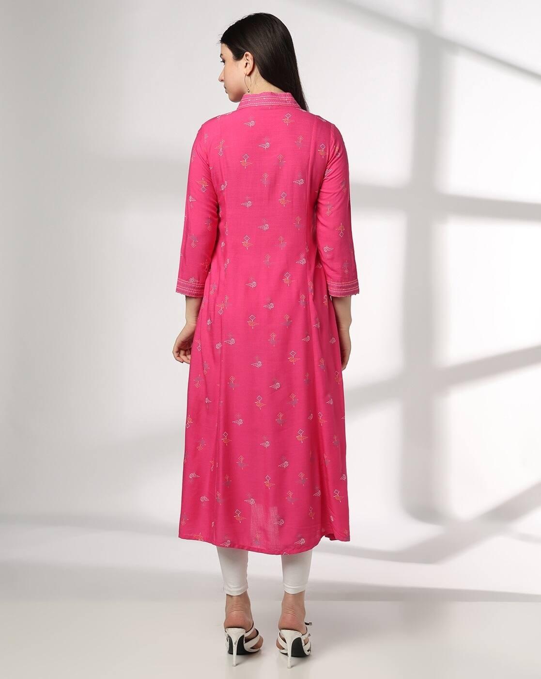AVAASA MIX N' MATCH | Women Embroidered Flared Kurta|2