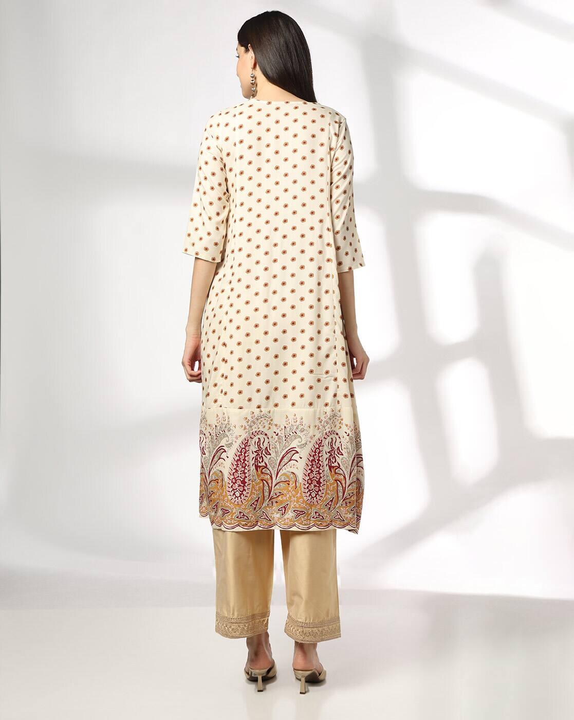 AVAASA MIX N' MATCH | Women Printed Flared Kurta|2