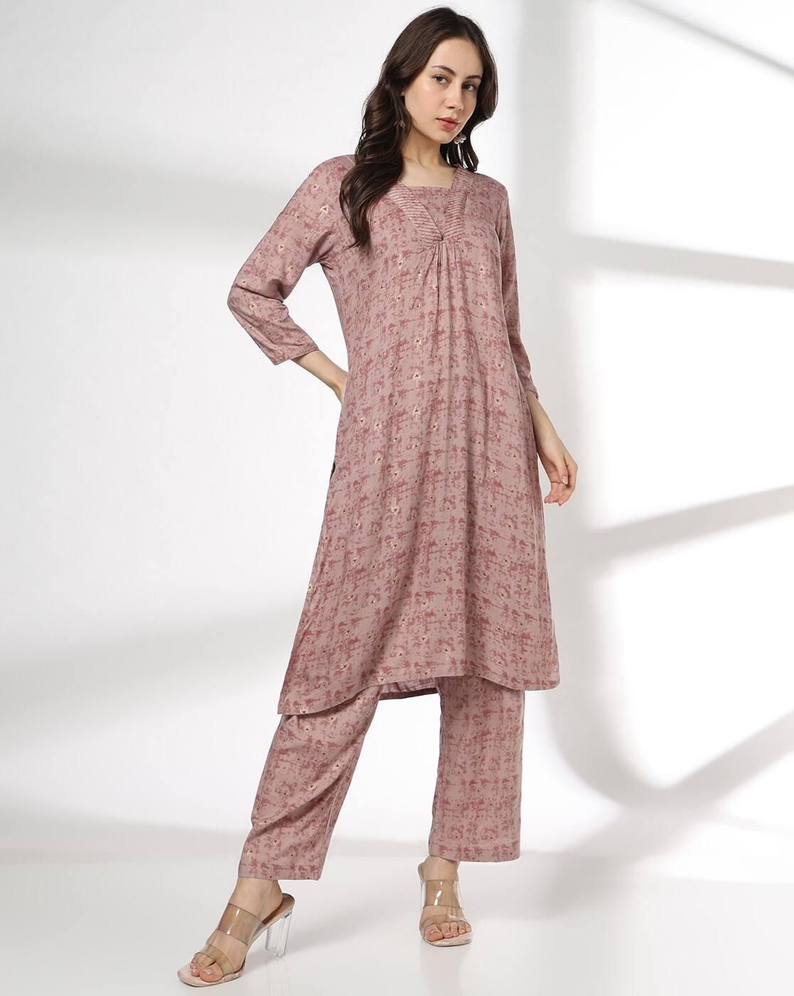 AVAASA MIX N' MATCH | Women Printed Straight Kurta & Palazzos Set|0