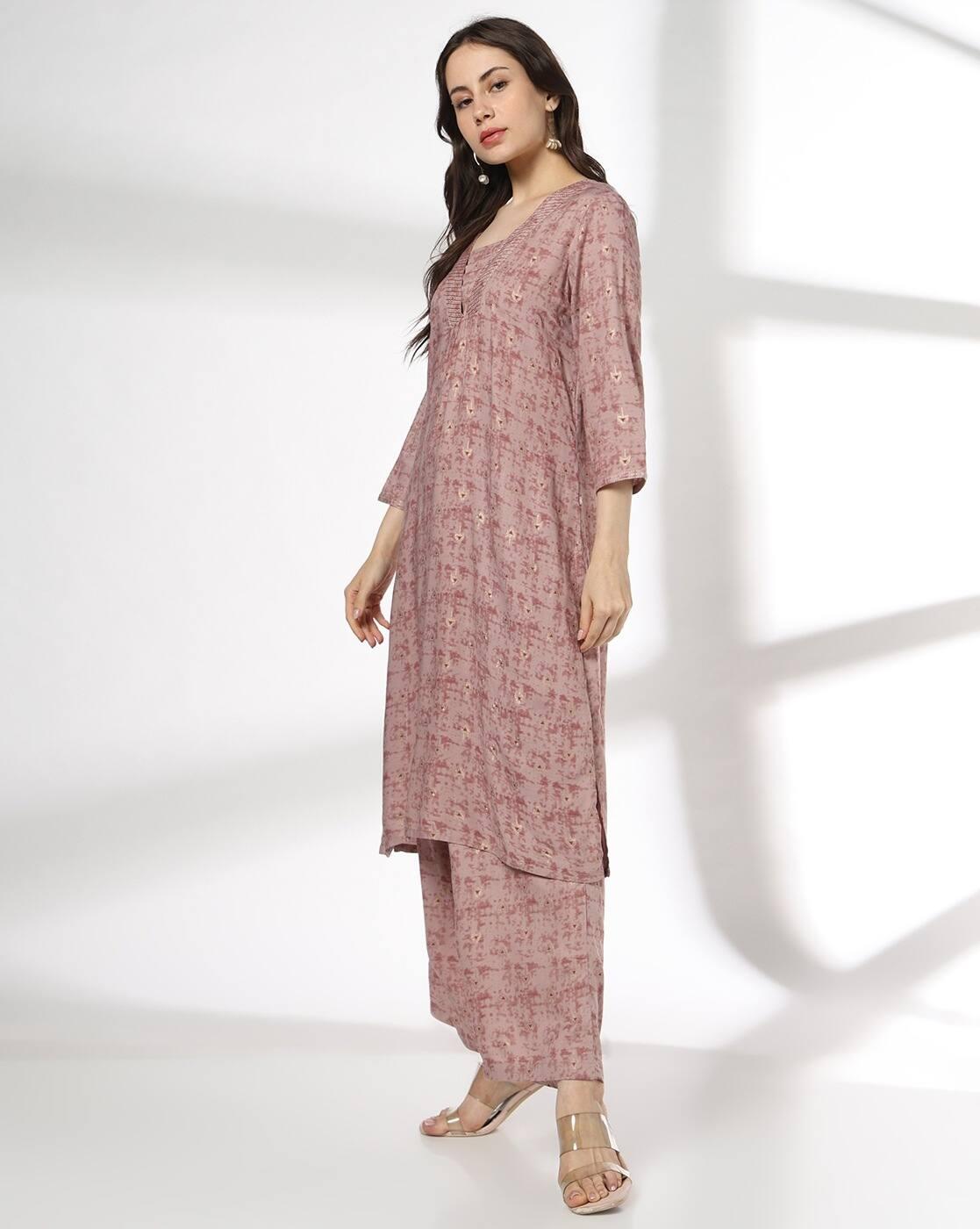 AVAASA MIX N' MATCH | Women Printed Straight Kurta & Palazzos Set|1