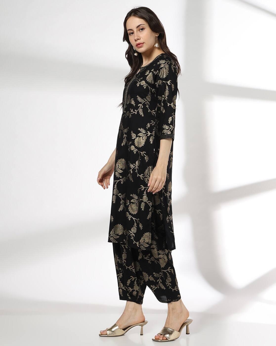 AVAASA MIX N' MATCH | Women Floral Print Straight Kurta & Palazzos Set|1