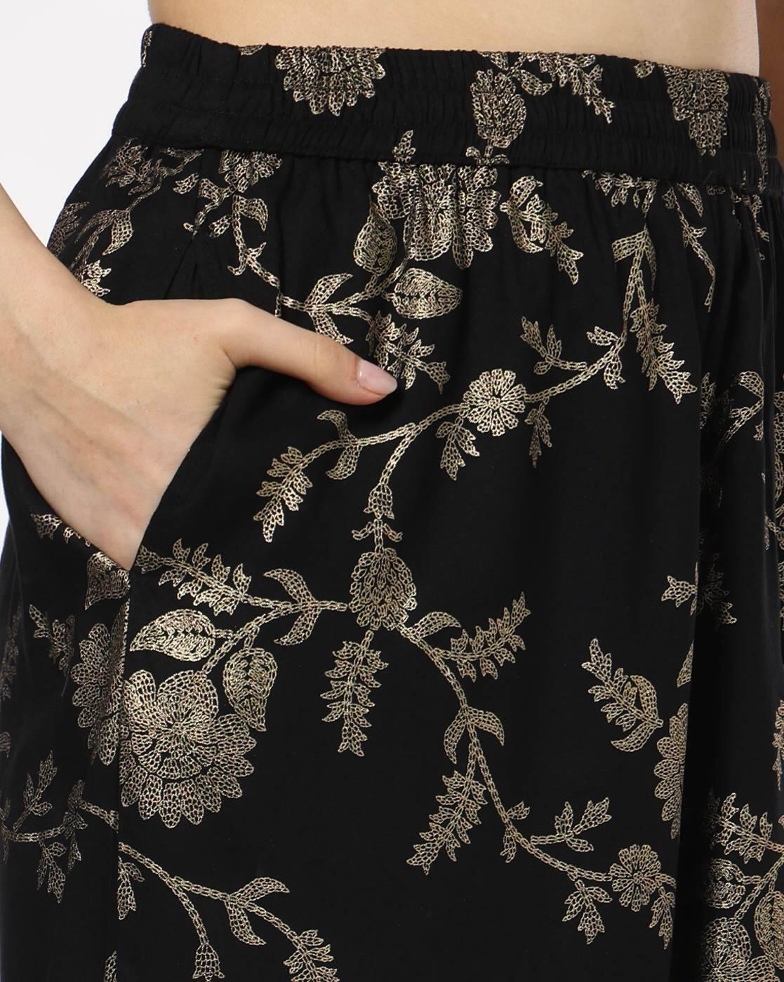 AVAASA MIX N' MATCH | Women Floral Print Straight Kurta & Palazzos Set|4