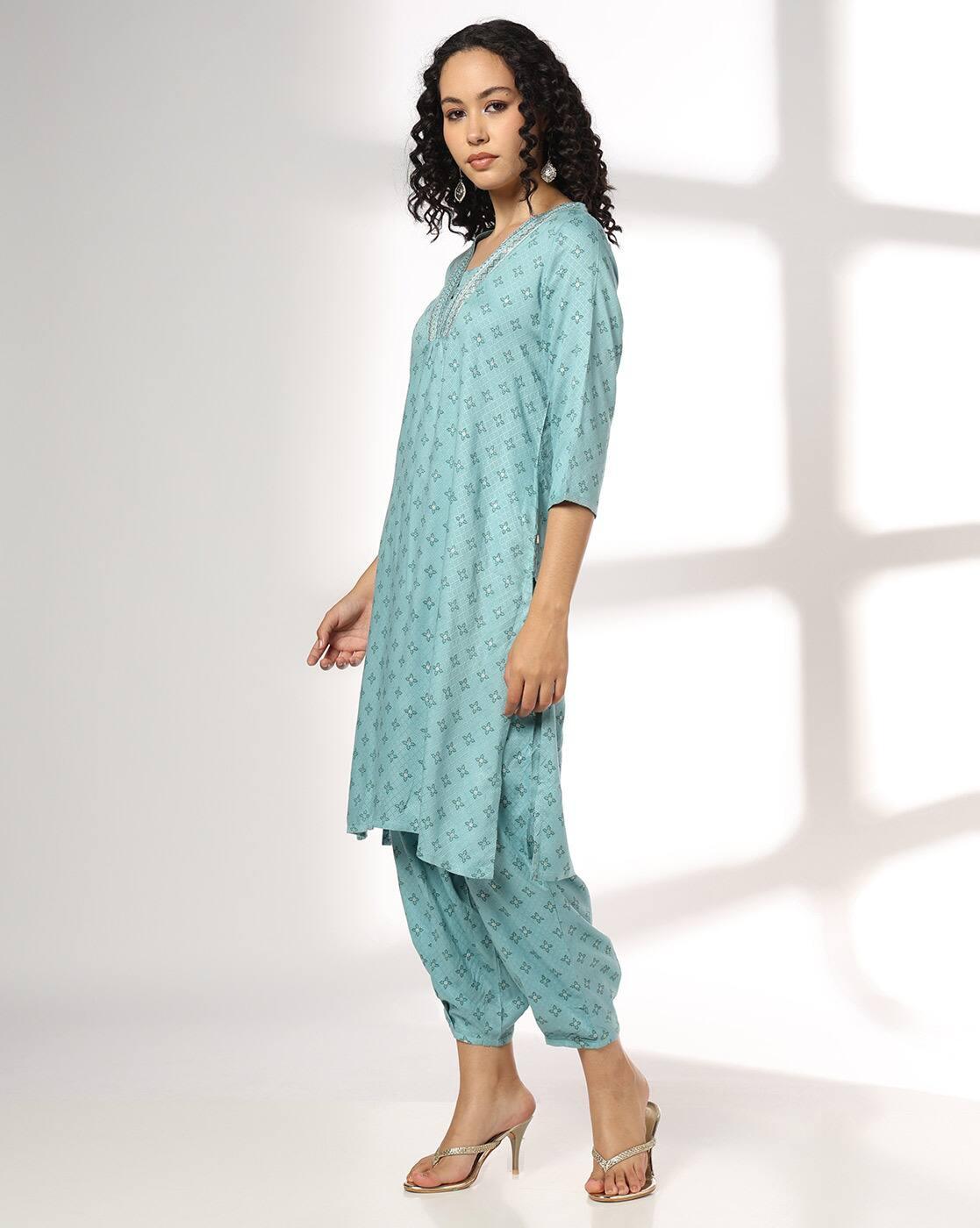 AVAASA MIX N' MATCH | Women Floral Print Straight Kurta & Salwar Pants Set|1