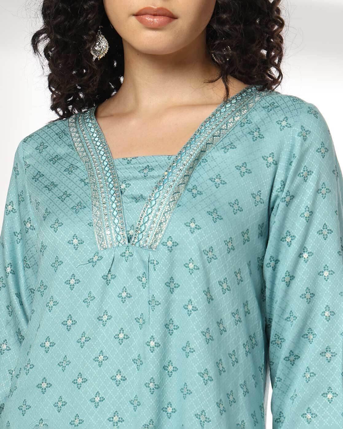 AVAASA MIX N' MATCH | Women Floral Print Straight Kurta & Salwar Pants Set|3