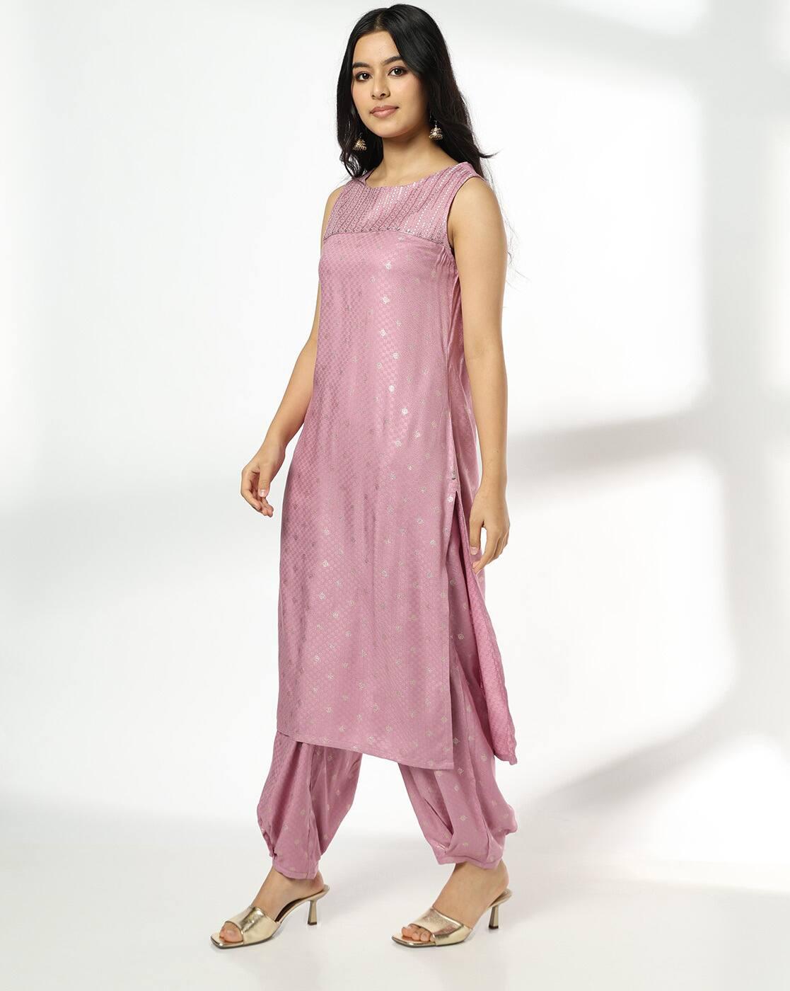 AVAASA MIX N' MATCH | Women Foil Print Straight Kurta & Salwar Pants Set|1