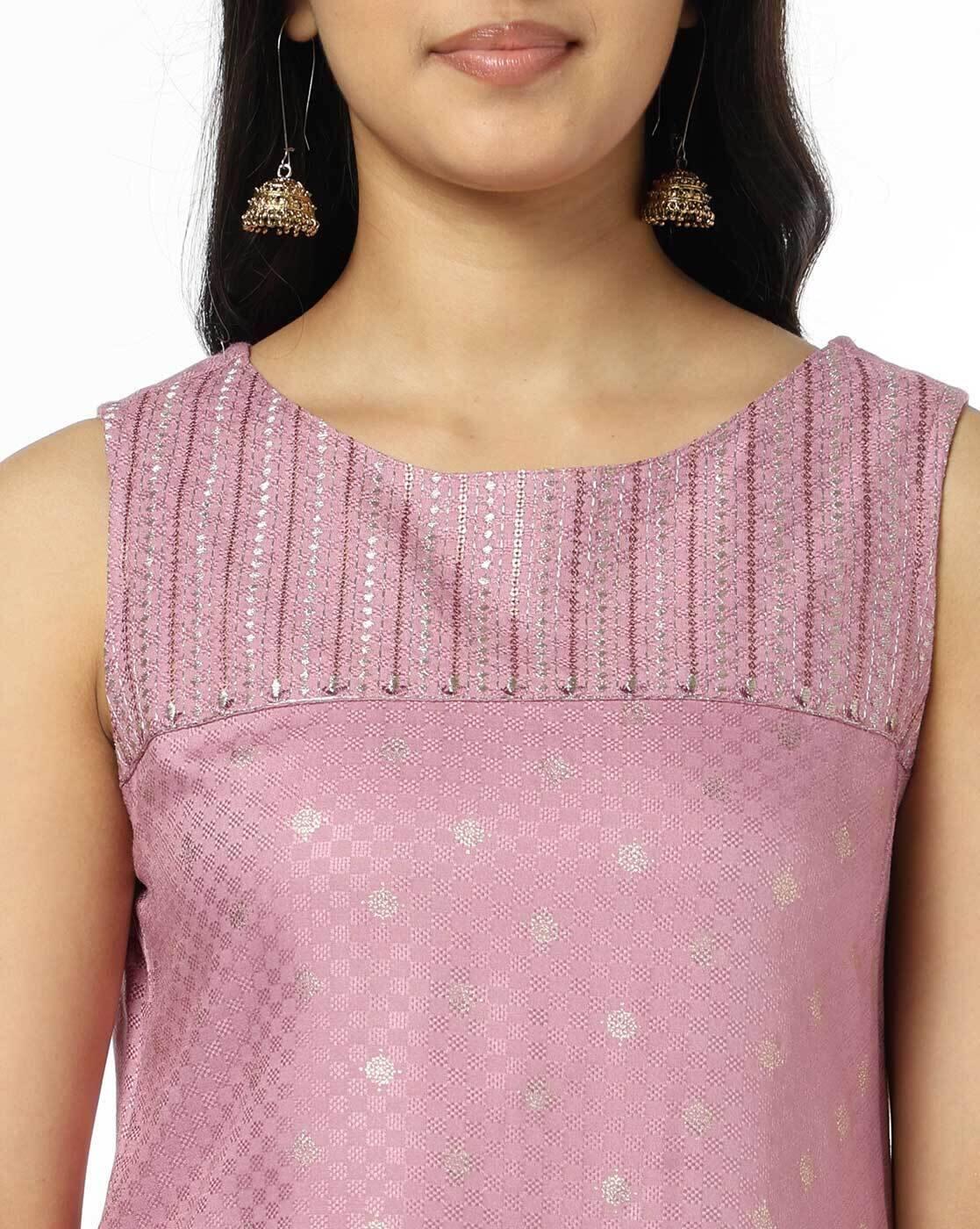 AVAASA MIX N' MATCH | Women Foil Print Straight Kurta & Salwar Pants Set|3