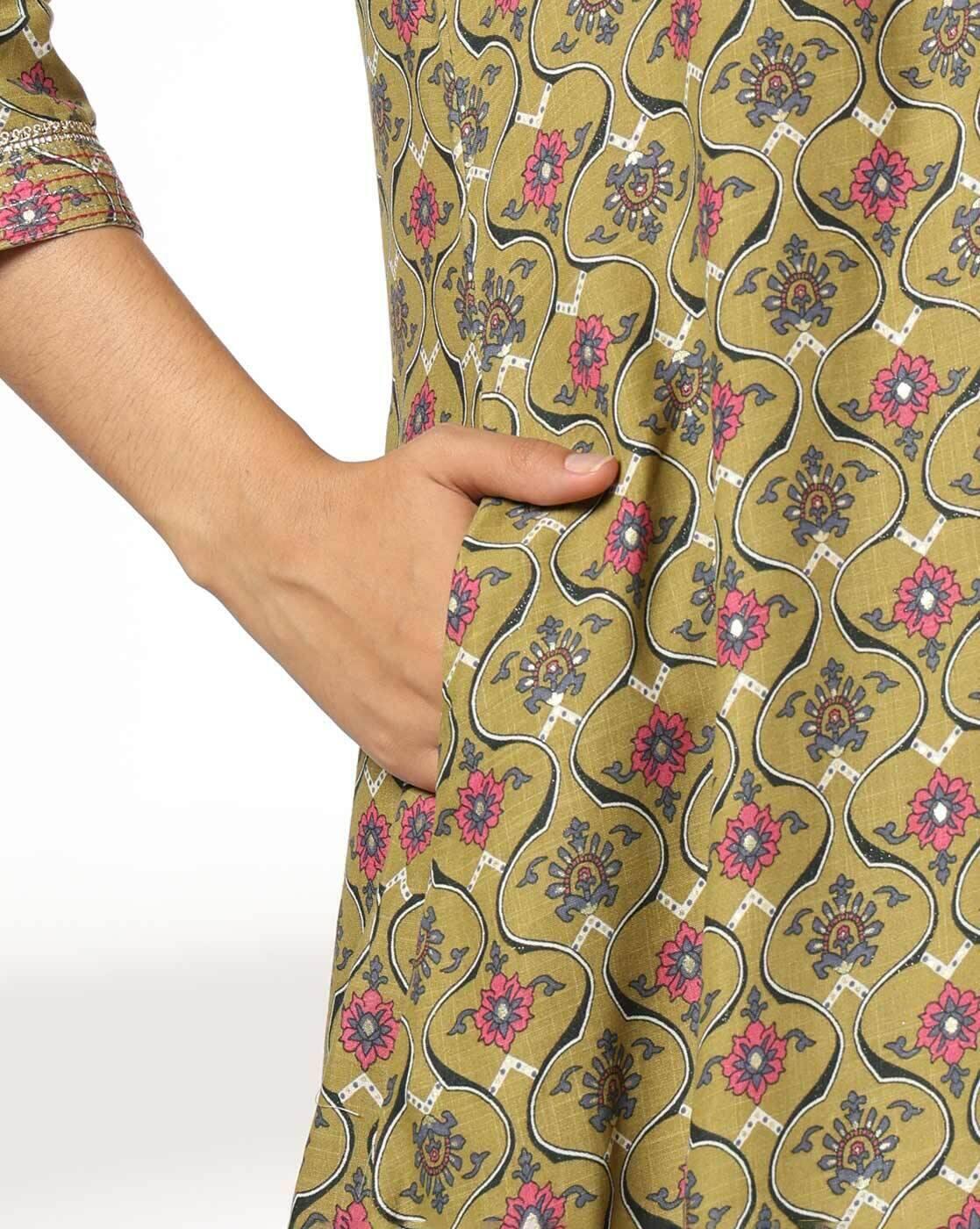 AVAASA MIX N' MATCH | Women Floral Print A-Line Kurta & Palazzos Set|4