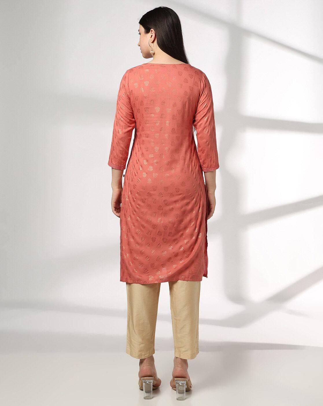 AVAASA MIX N' MATCH | Women Embroidery Straight Kurta|2