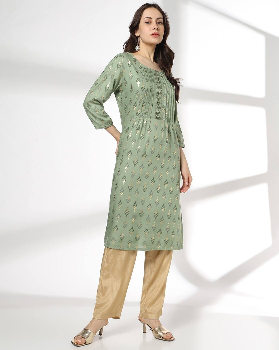 AVAASA MIX N' MATCH | Women Embellished Straight Kurta|0