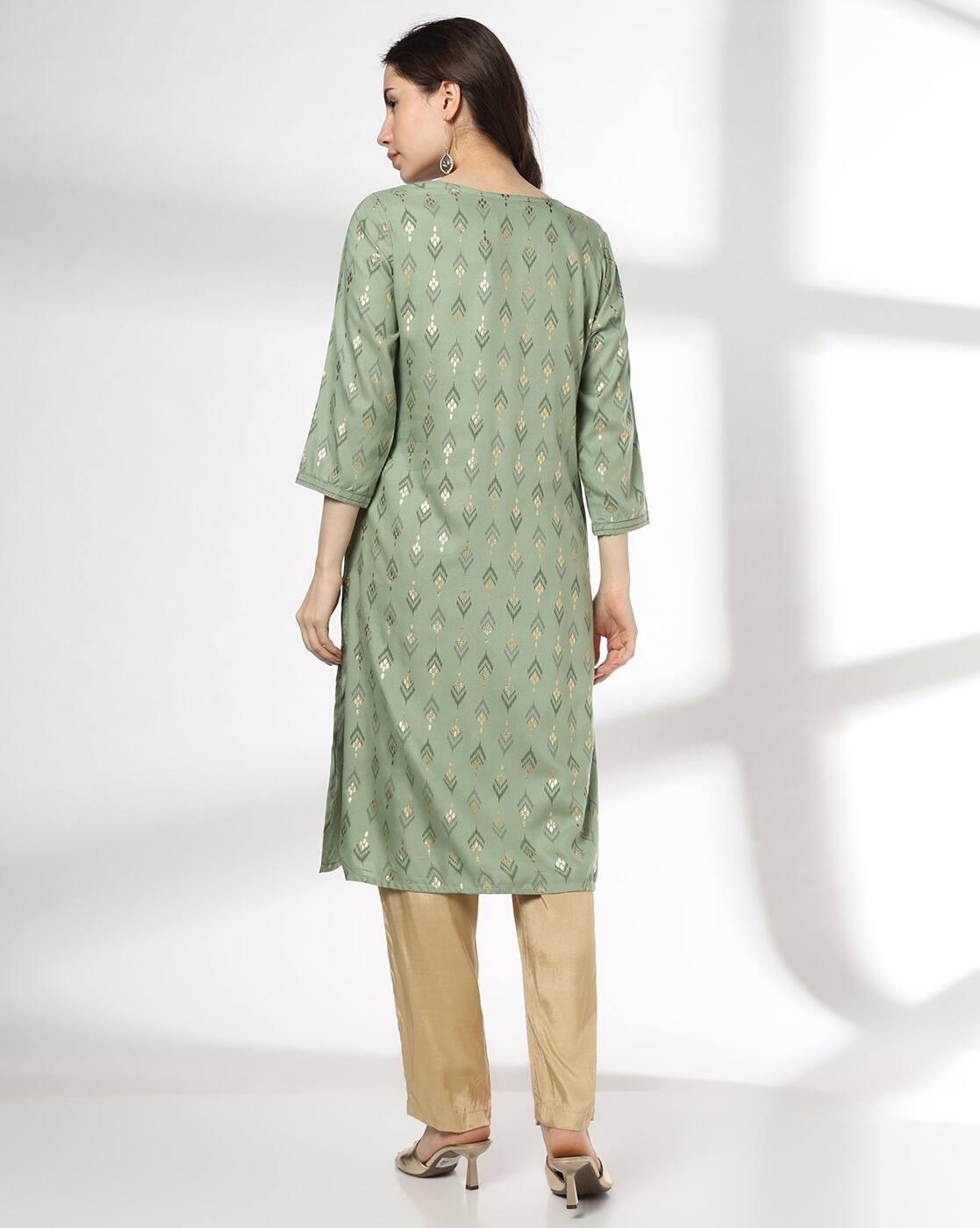 AVAASA MIX N' MATCH | Women Embellished Straight Kurta|2