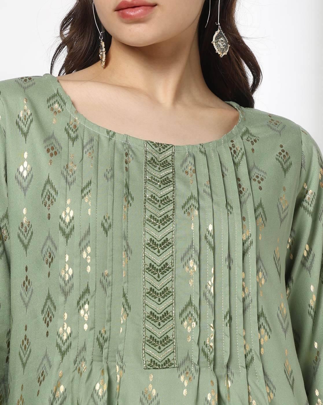 AVAASA MIX N' MATCH | Women Embellished Straight Kurta|3