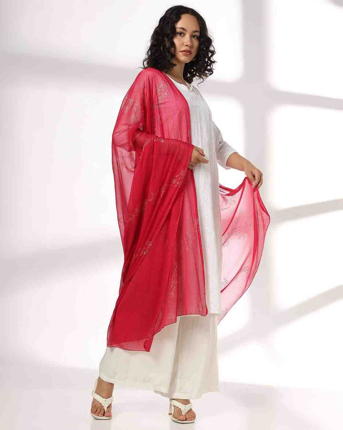 AVAASA MIX N' MATCH | Women Printed Chiffon Dupatta|0