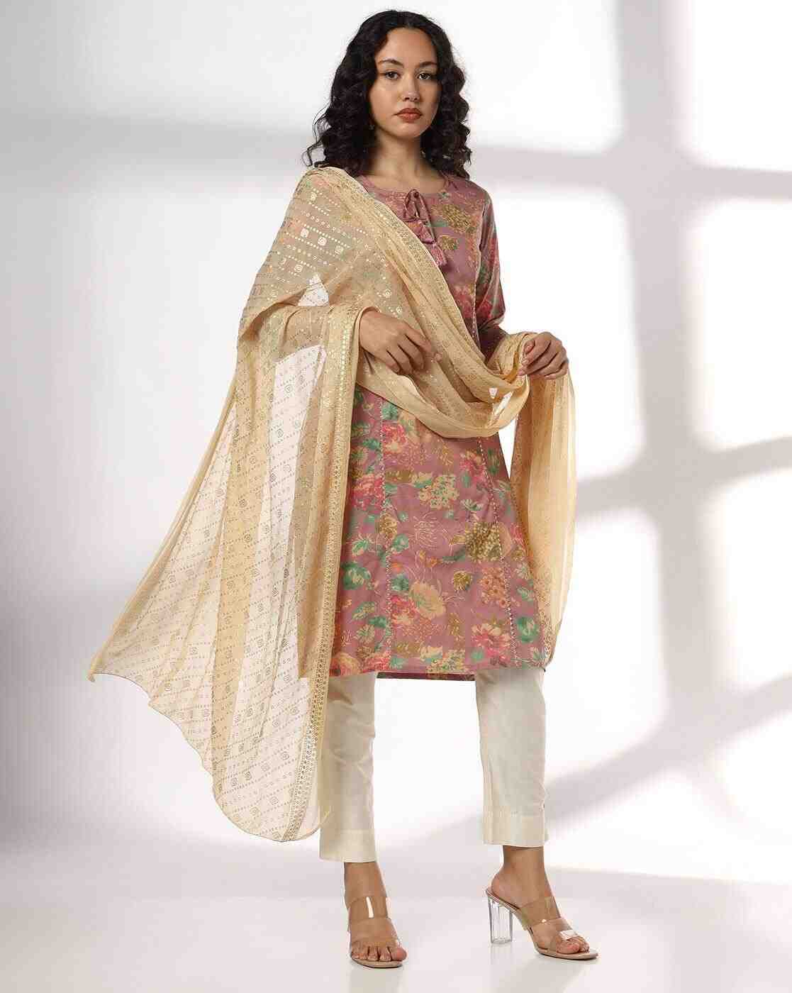 AVAASA MIX N' MATCH | Women Printed Chiffon Dupatta|0