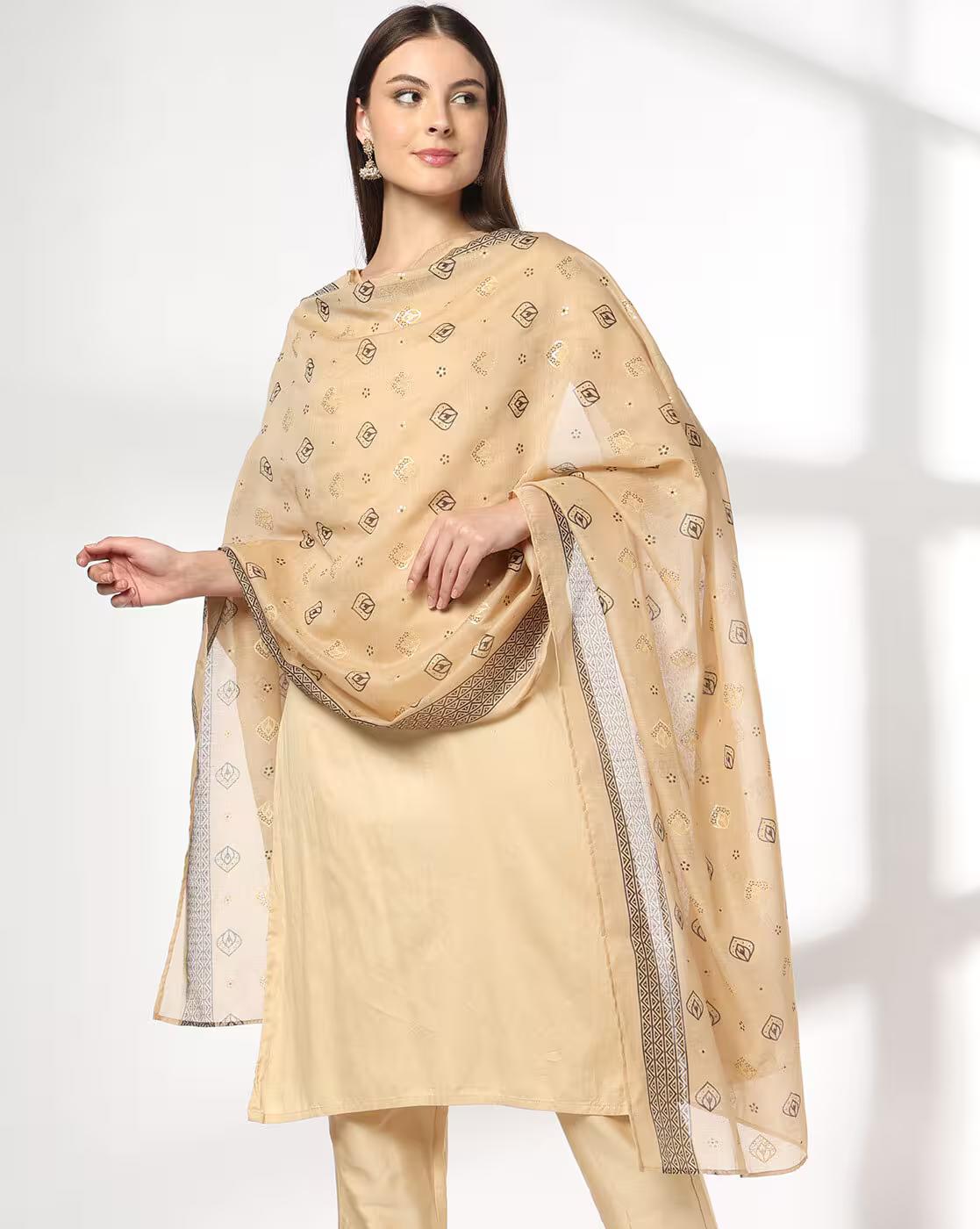 AVAASA MIX N' MATCH | Women Floral Print Dupatta|0