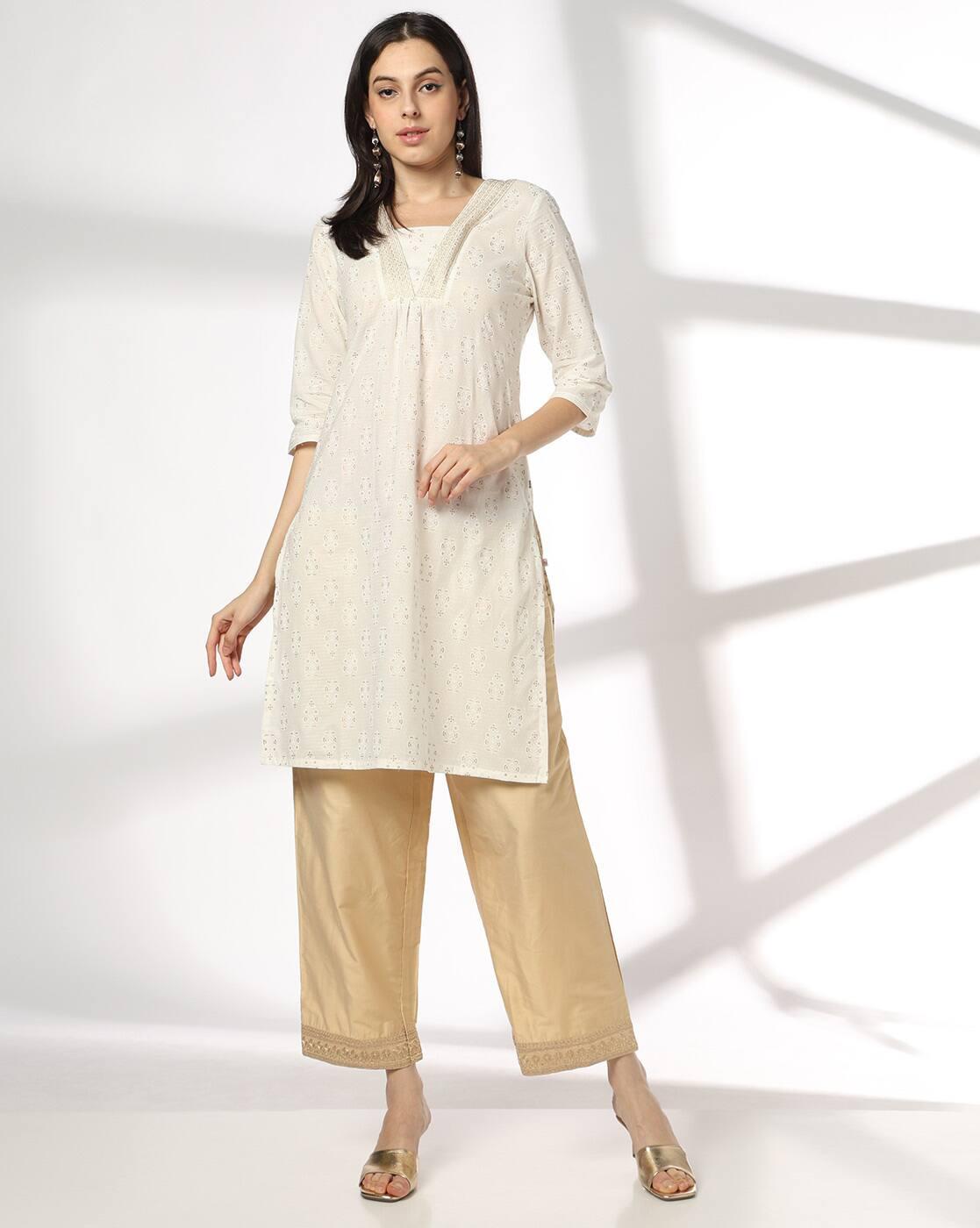 AVAASA MIX N' MATCH | Women Printed Straight Kurta|0