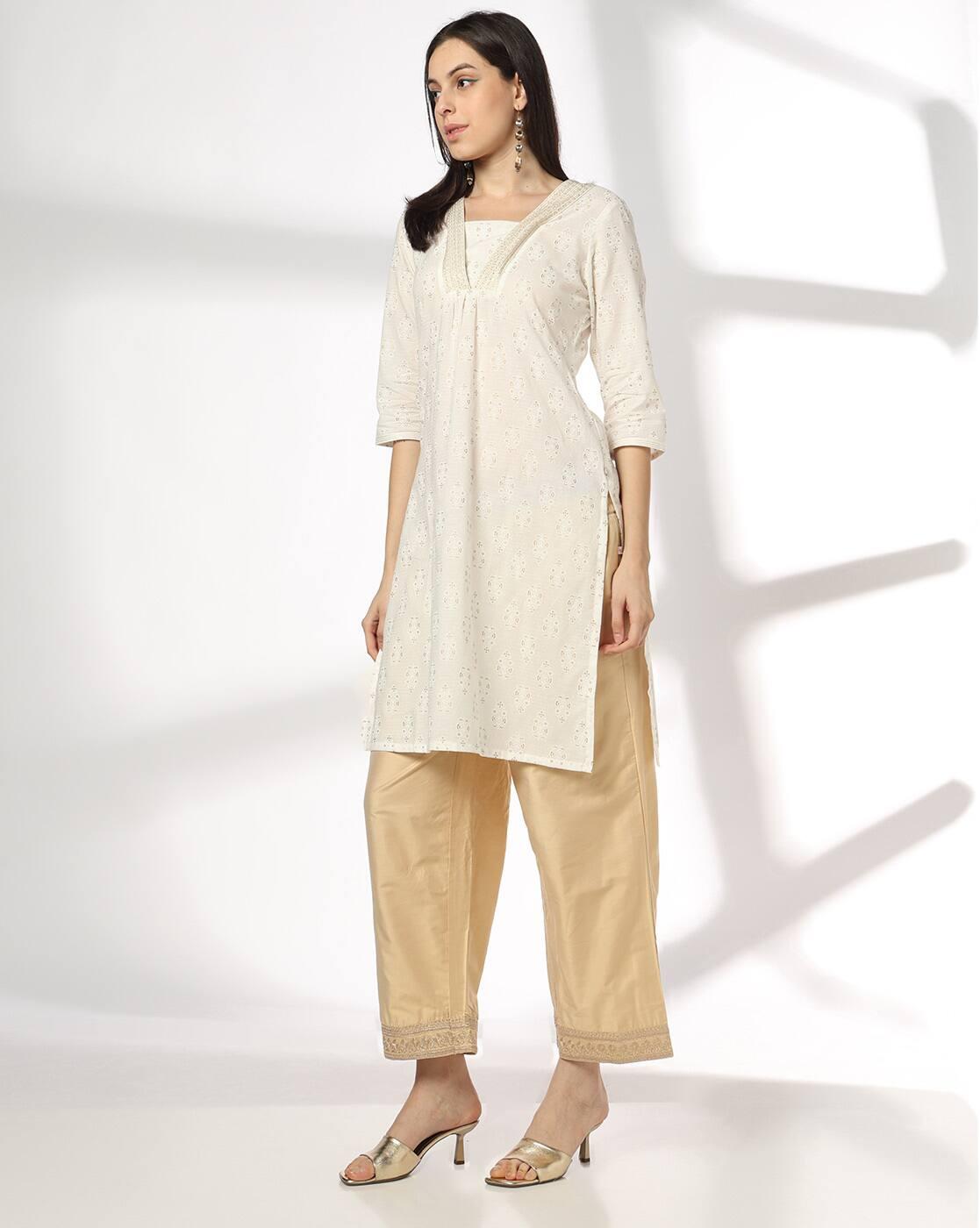 AVAASA MIX N' MATCH | Women Printed Straight Kurta|1