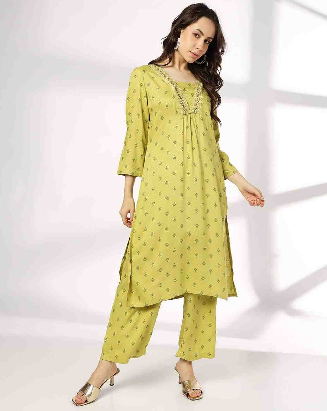 AVAASA MIX N' MATCH | Women Printed Straight Kurta Set|0