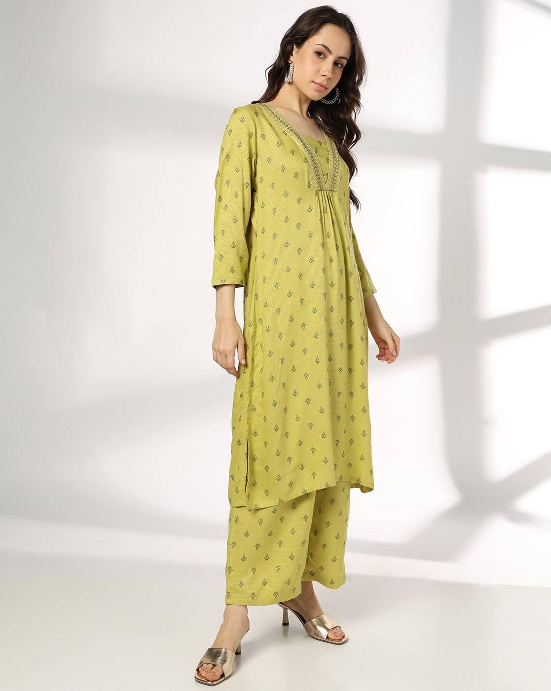AVAASA MIX N' MATCH | Women Printed Straight Kurta Set|1