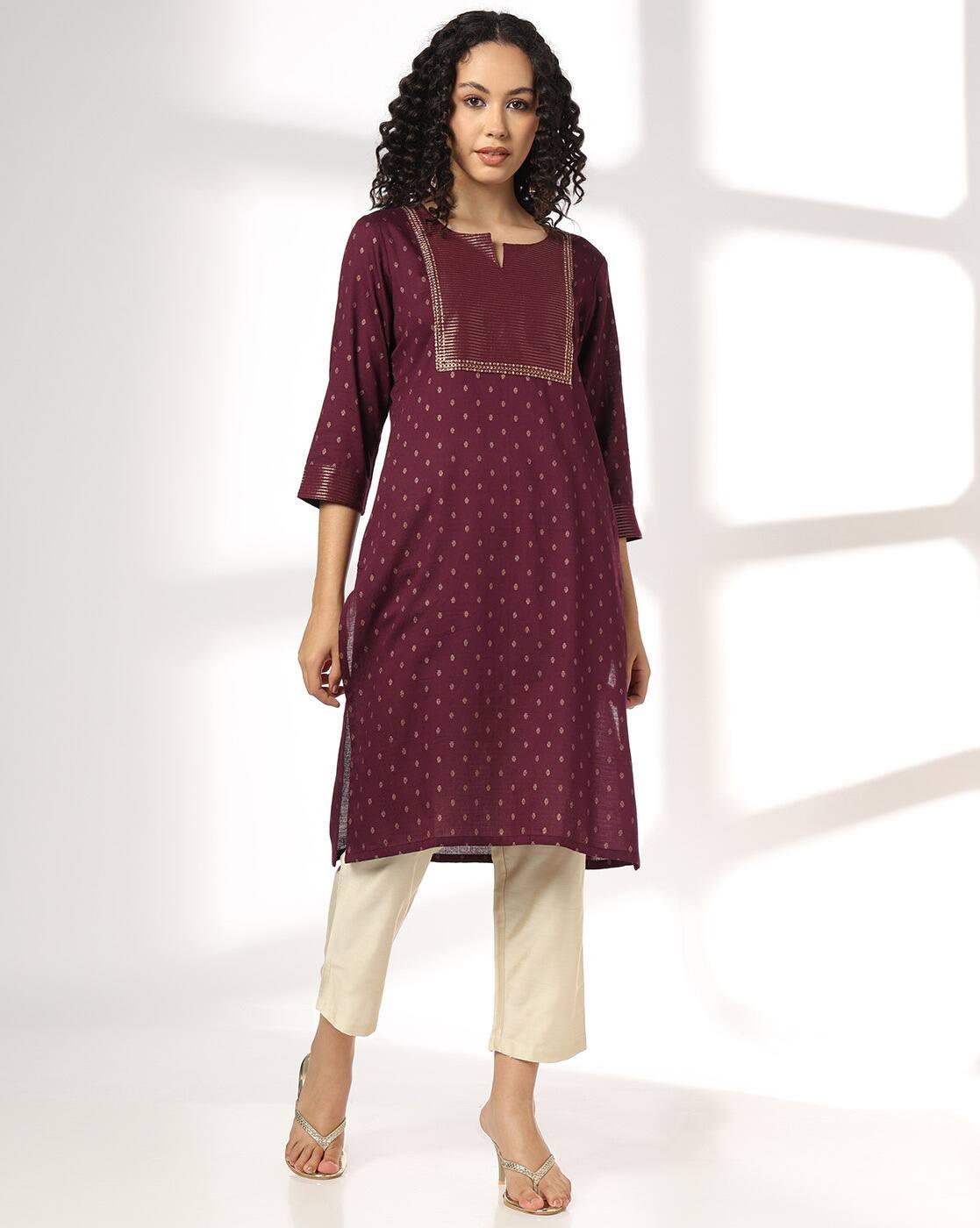 AVAASA MIX N' MATCH | Women Floral Print Straight Kurta|0
