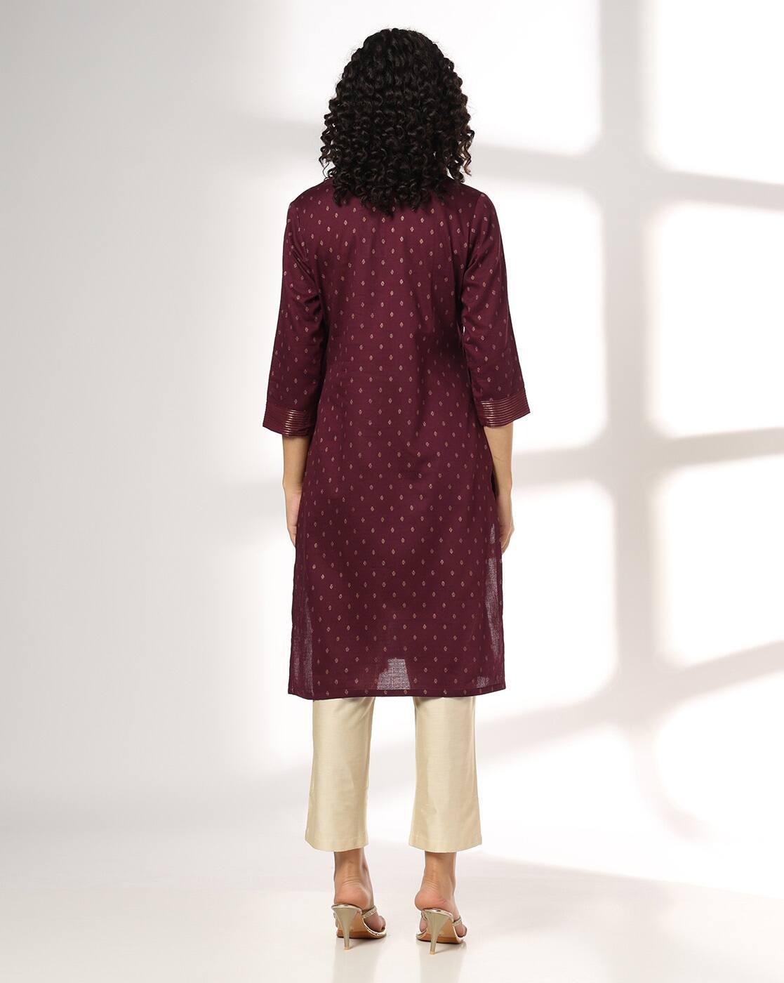 AVAASA MIX N' MATCH | Women Floral Print Straight Kurta|2