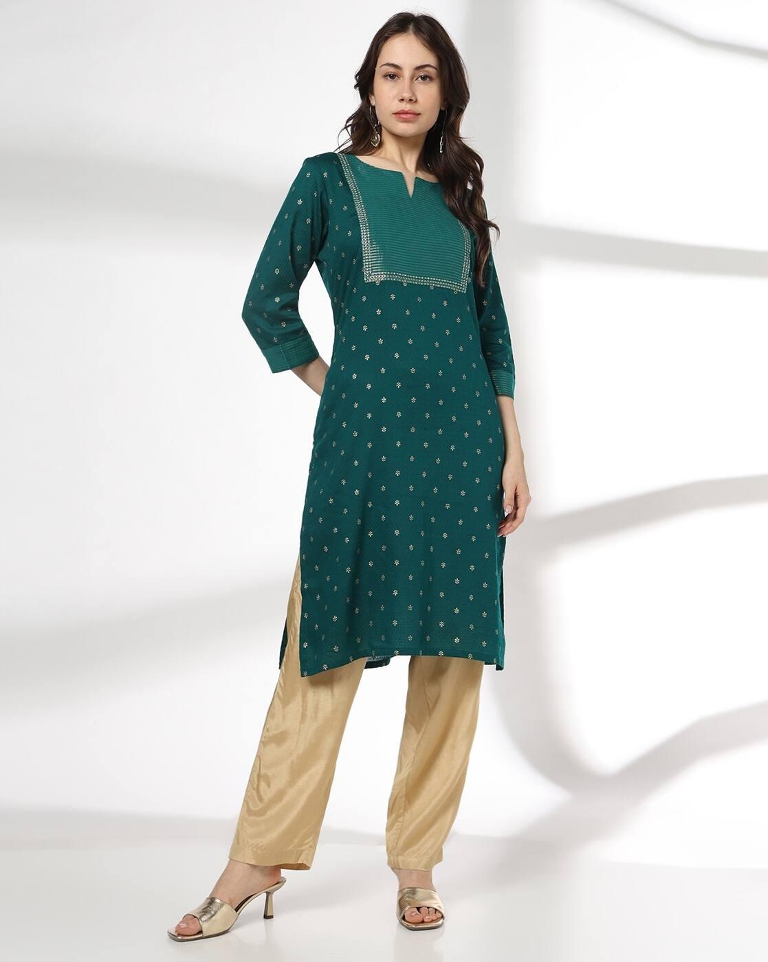 AVAASA MIX N' MATCH | Women Floral Print Straight Kurta|0