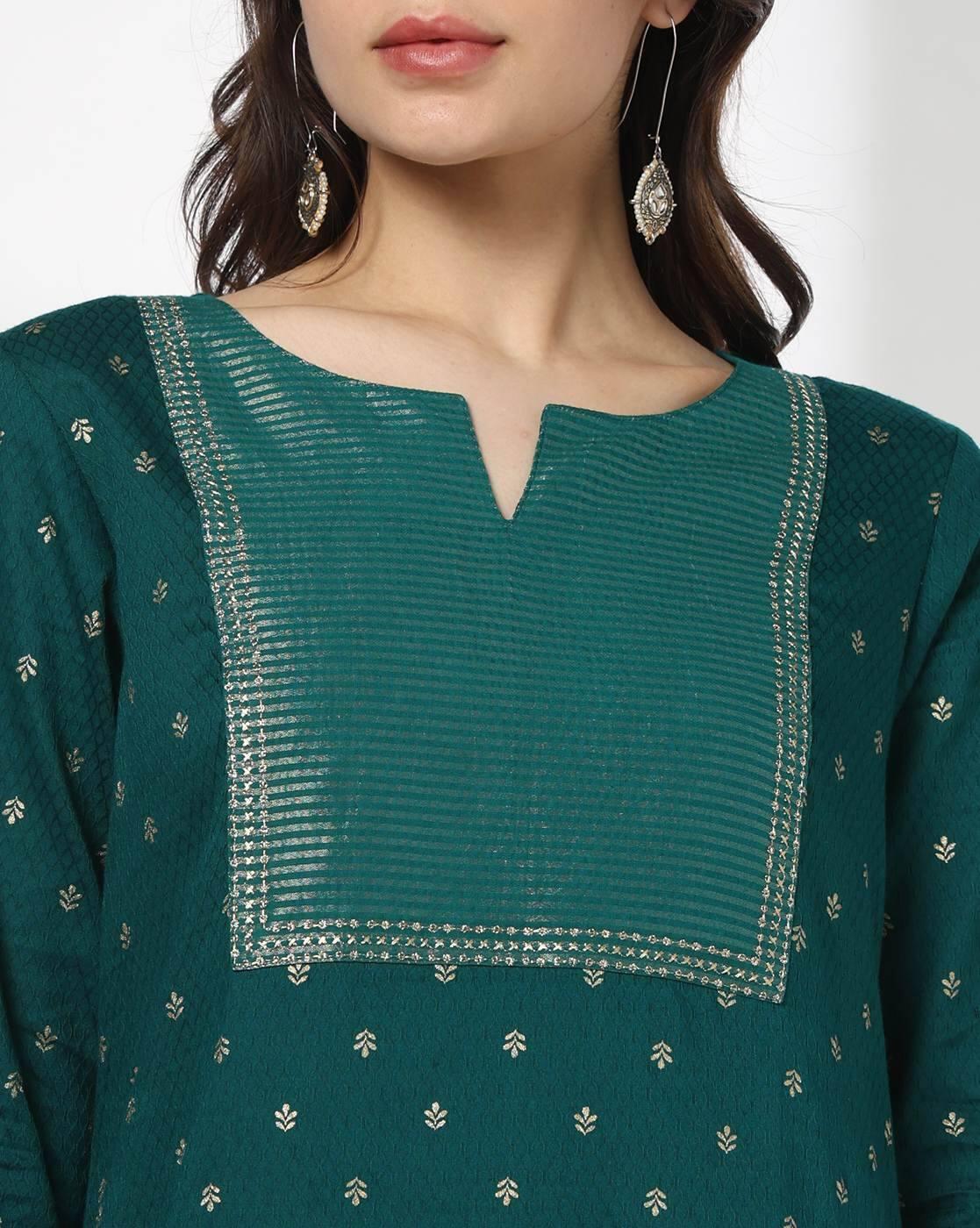 AVAASA MIX N' MATCH | Women Floral Print Straight Kurta|3