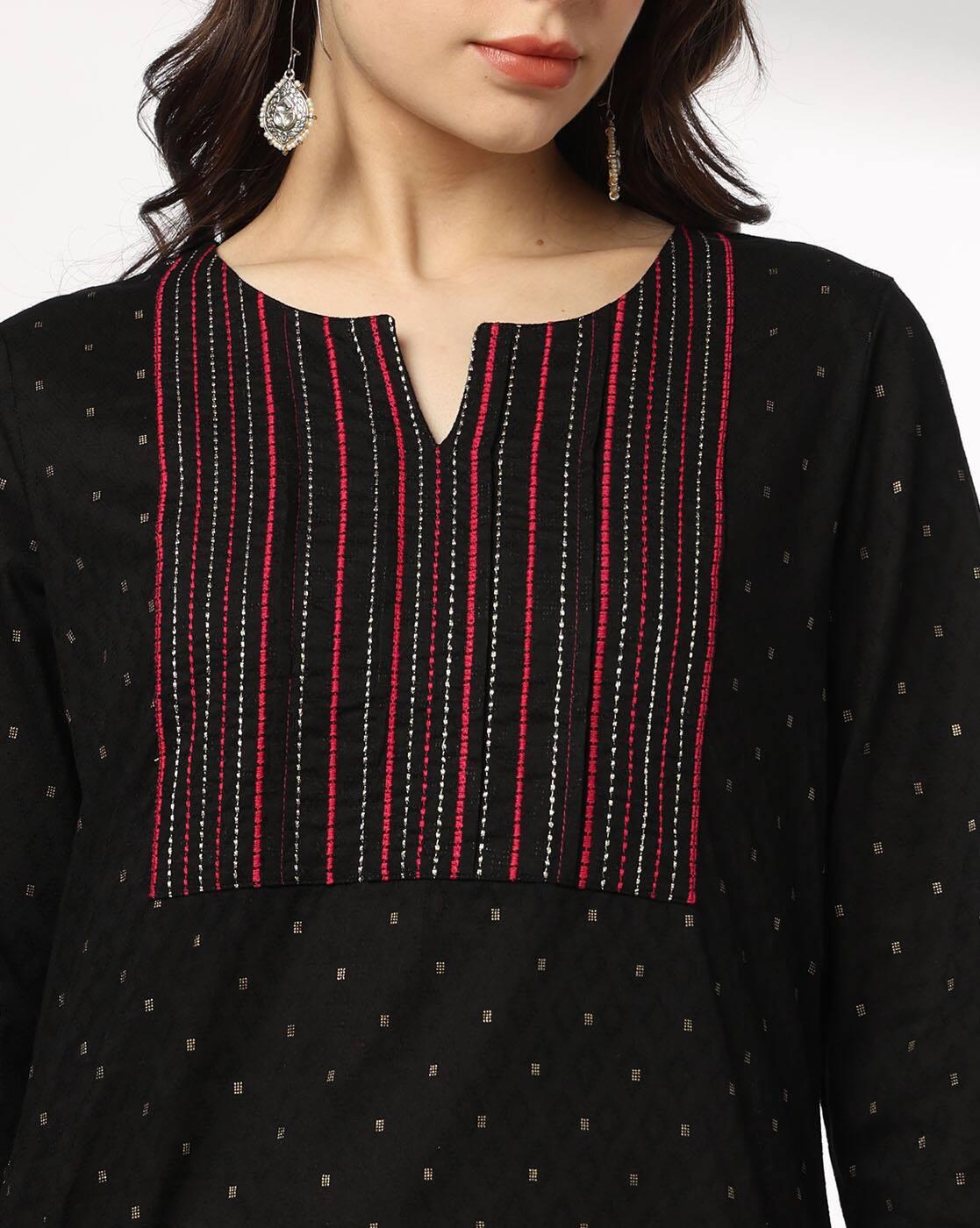AVAASA MIX N' MATCH | Women Micro Print Straight Kurta|3