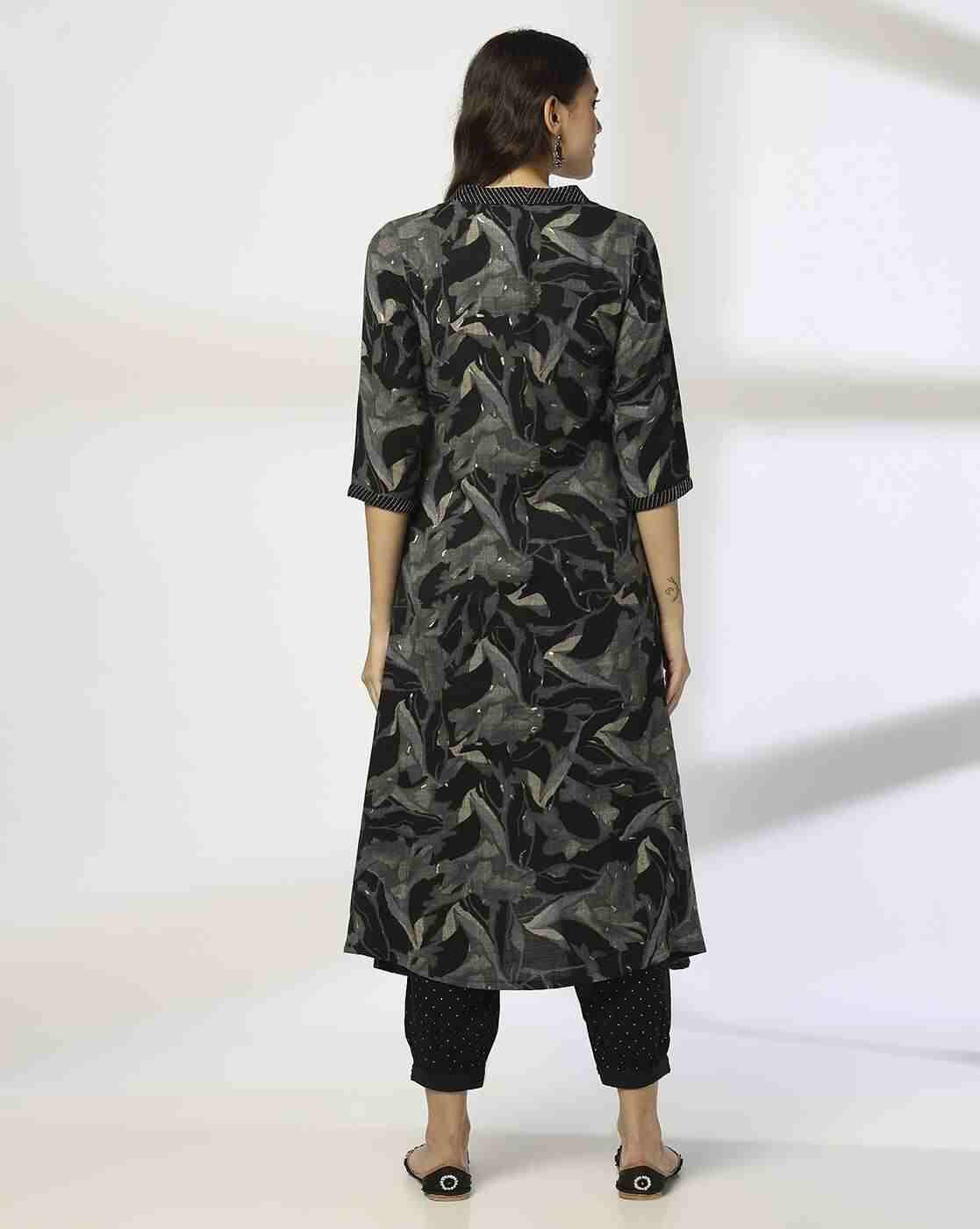 AVAASA MIX N' MATCH | Women Printed A-Line Kurta|2
