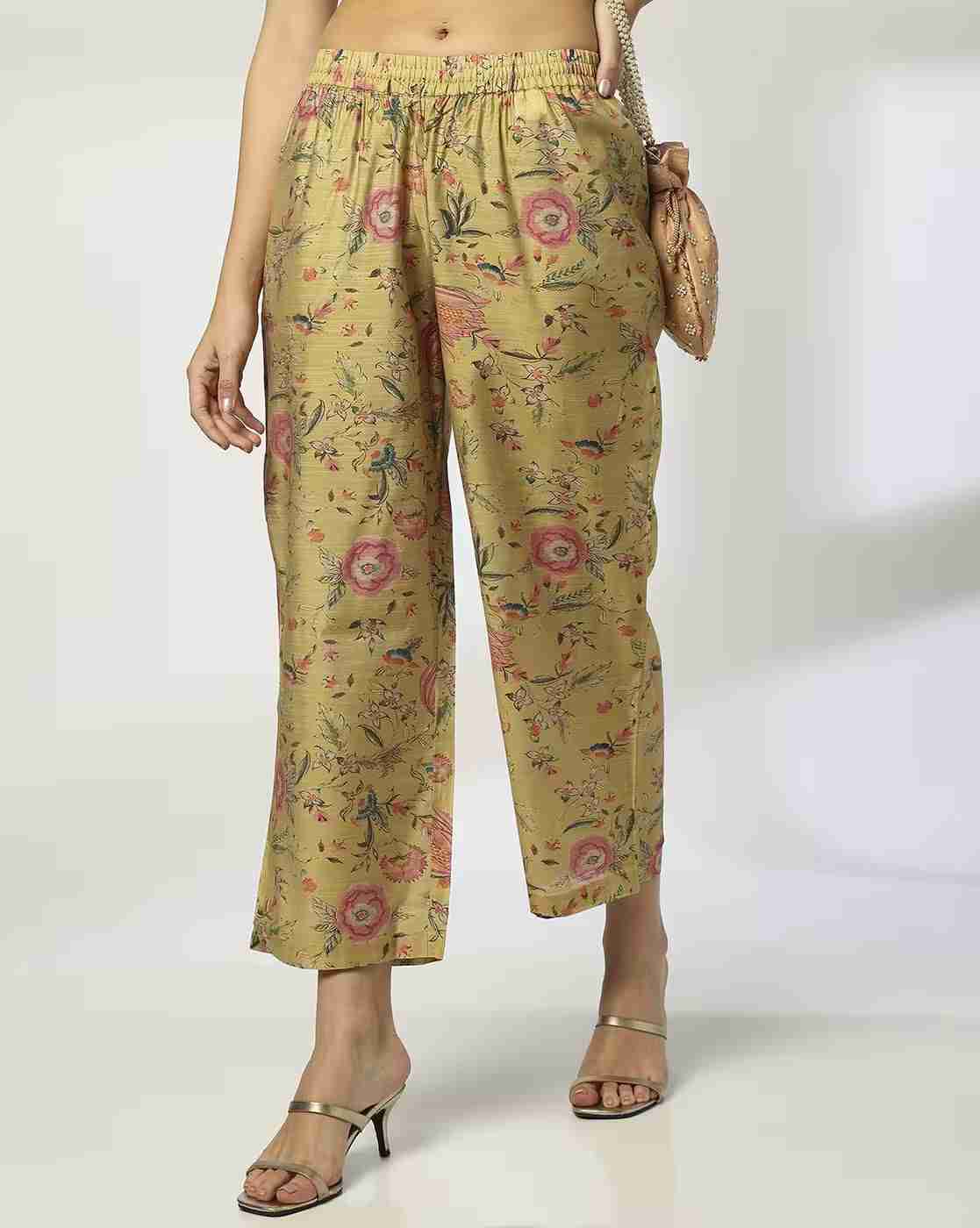 AVAASA MIX N' MATCH | Women Floral Print Palazzos|0