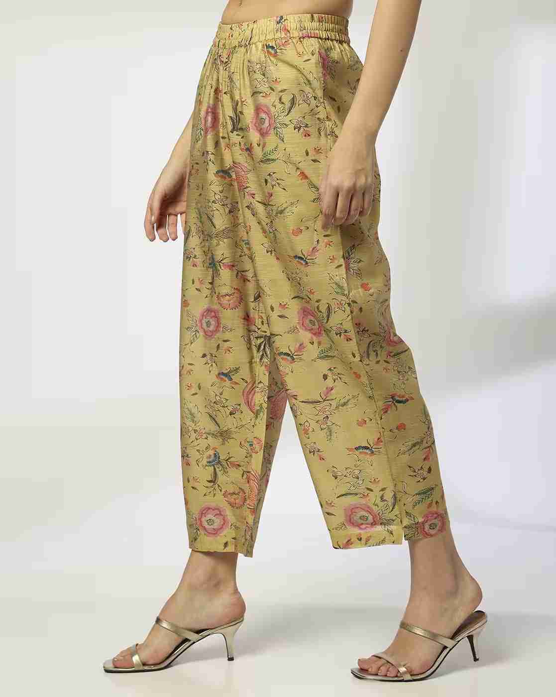 AVAASA MIX N' MATCH | Women Floral Print Palazzos|1