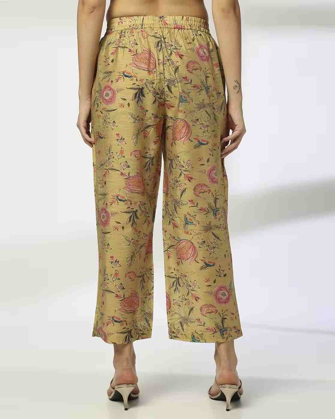 AVAASA MIX N' MATCH | Women Floral Print Palazzos|2