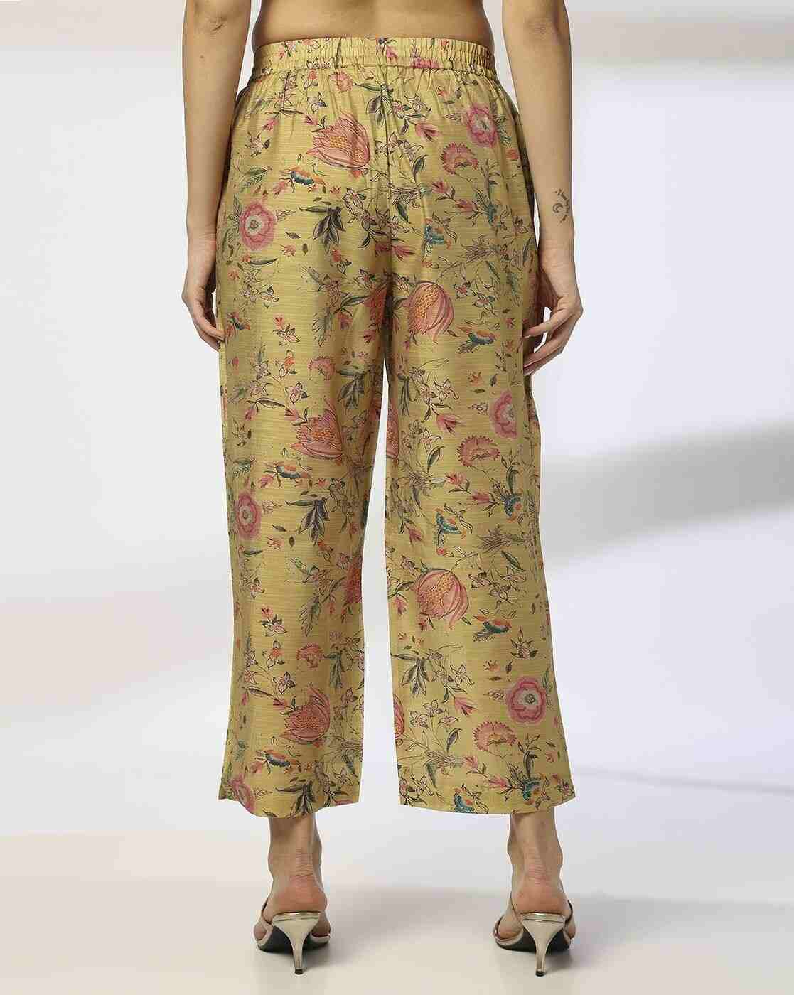 AVAASA MIX N' MATCH | Women Floral Print Palazzos|2