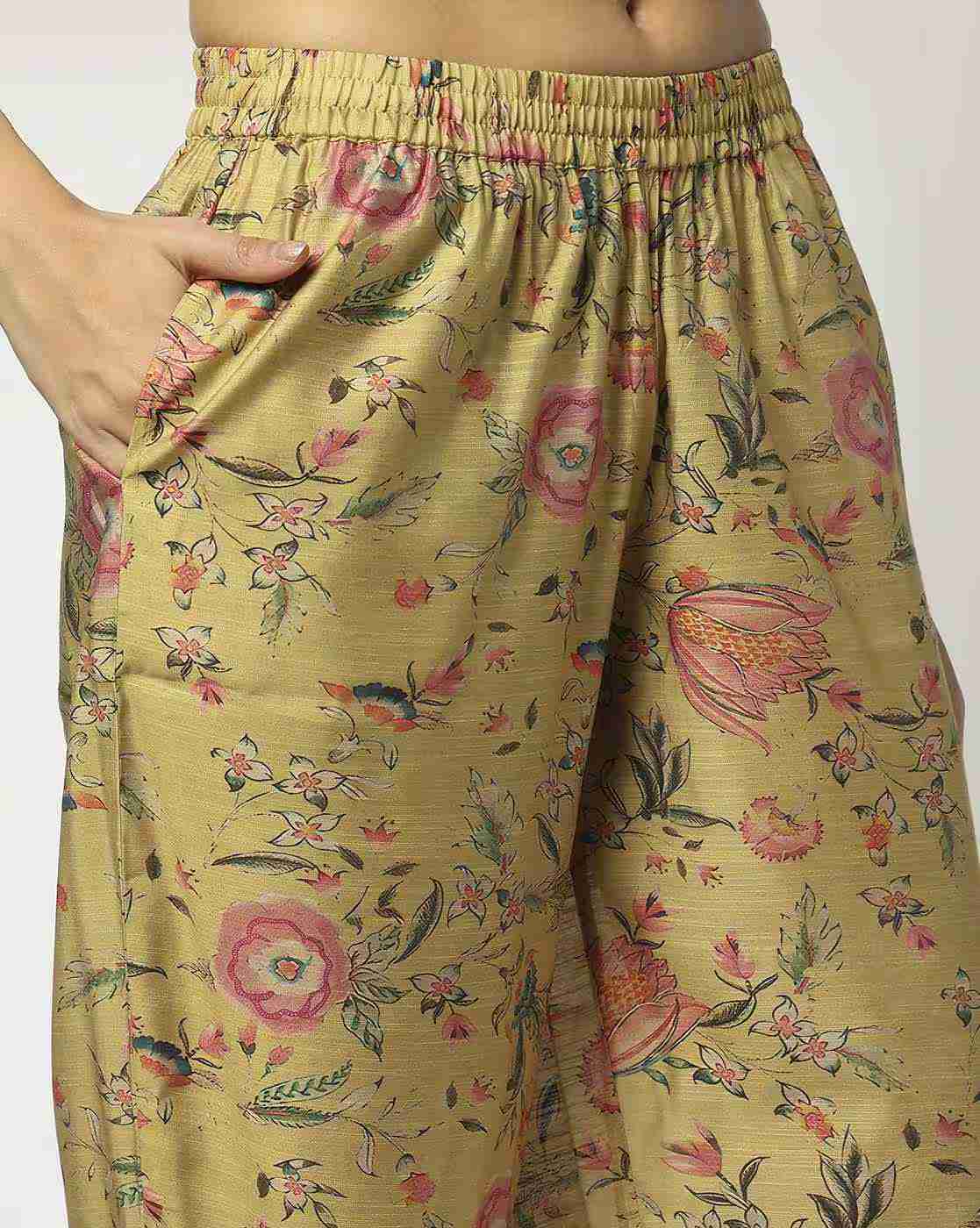 AVAASA MIX N' MATCH | Women Floral Print Palazzos|3