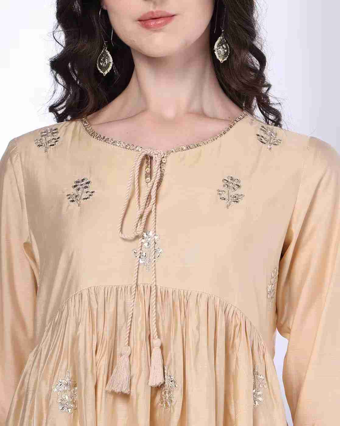 AVAASA MIX N' MATCH | Women Embellished Flared Kurta|3