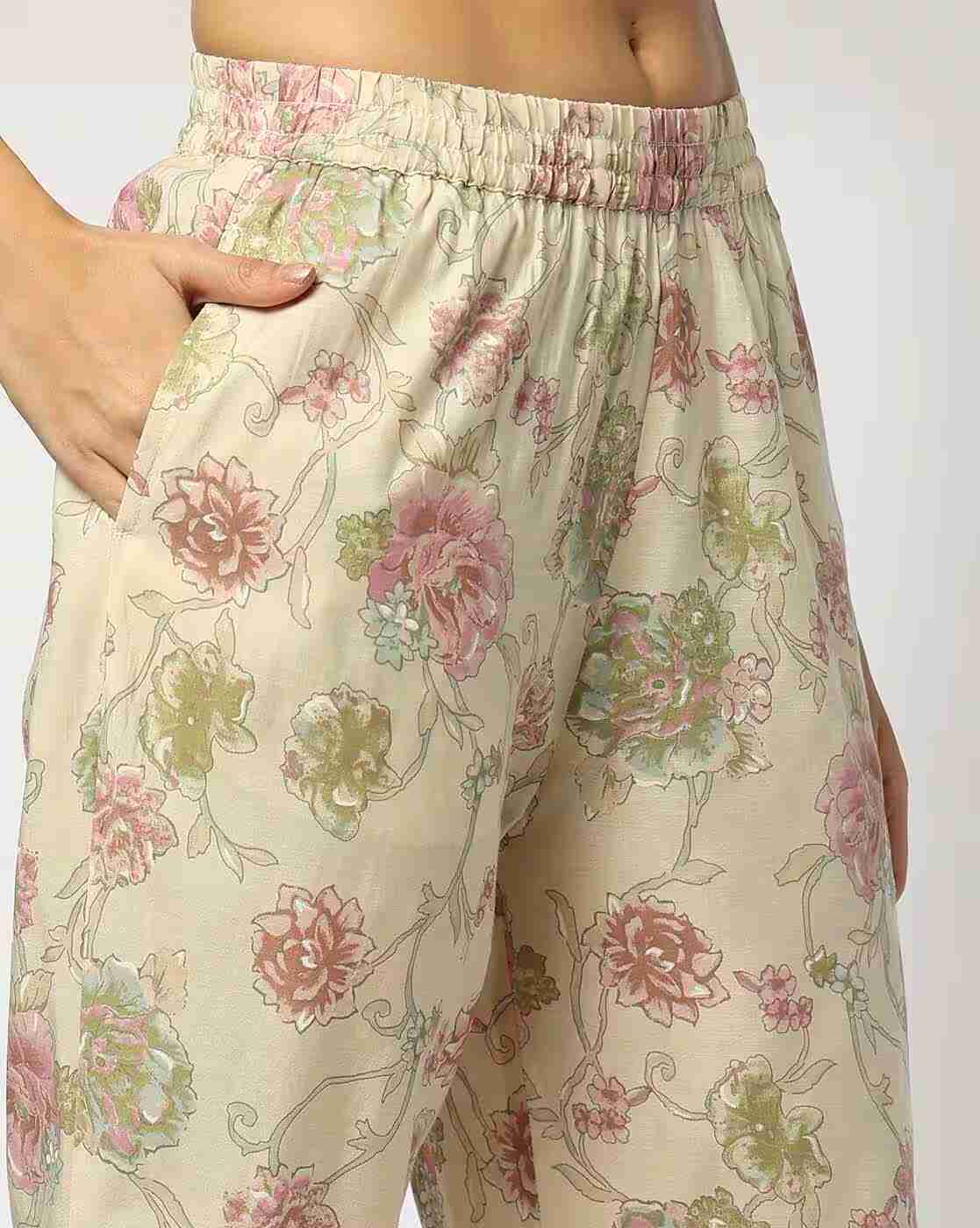 AVAASA MIX N' MATCH | Women Floral Print Palazzos|3