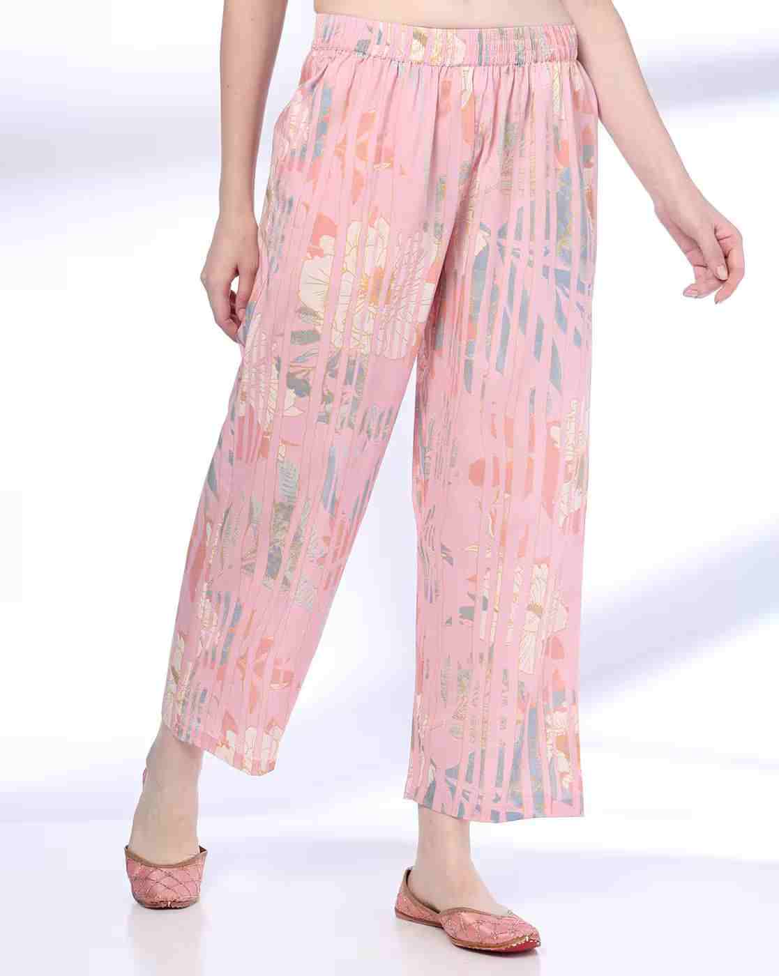 AVAASA MIX N' MATCH | Women Floral Print Palazzos|0