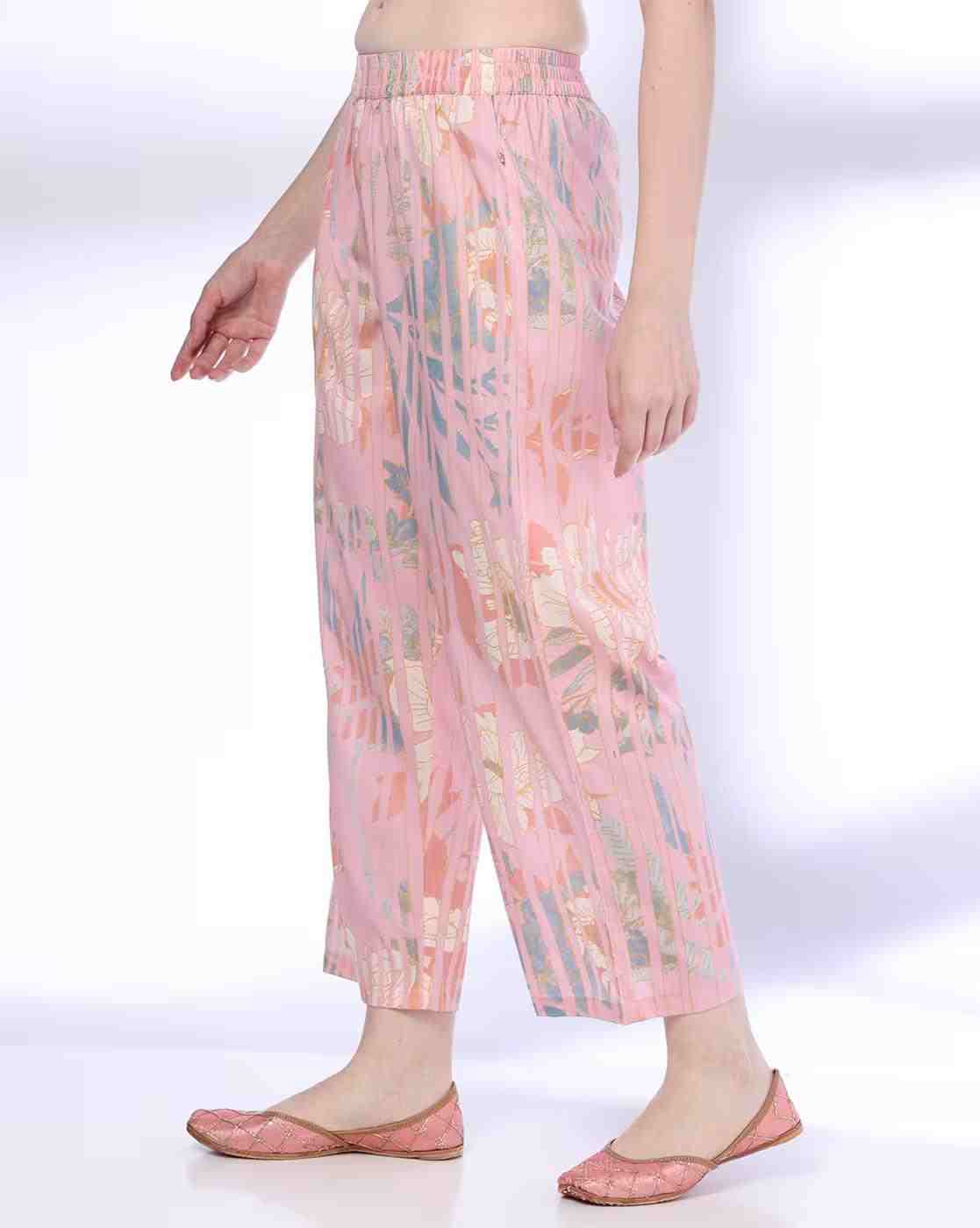 AVAASA MIX N' MATCH | Women Floral Print Palazzos|1