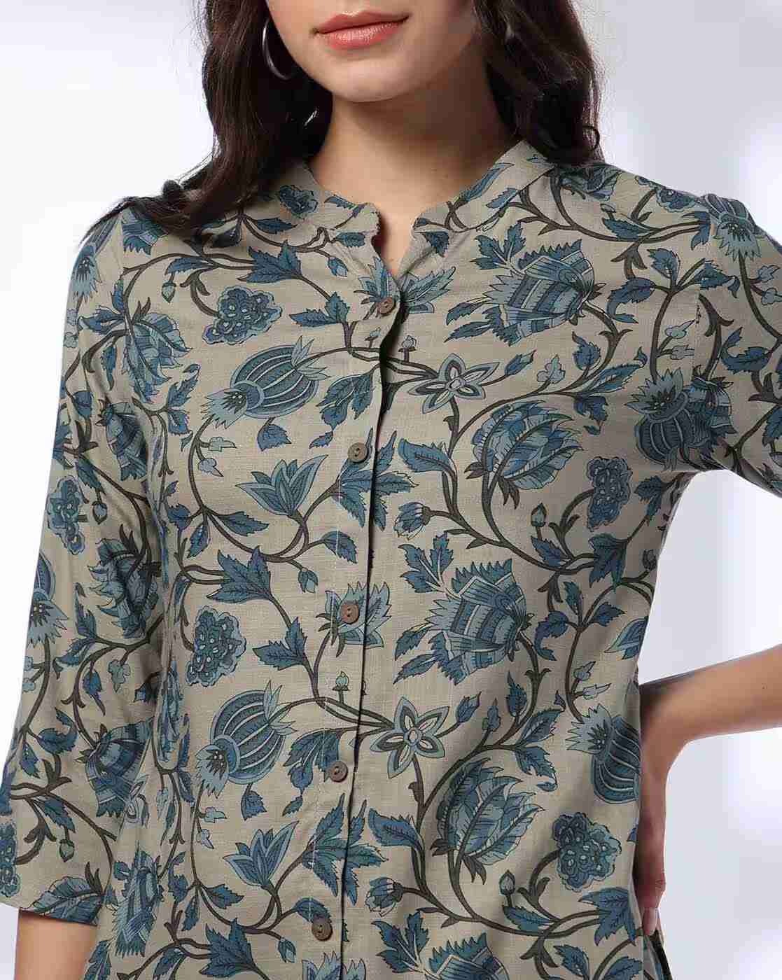 AVAASA MIX N' MATCH | Women Floral Print Straight Kurta|3