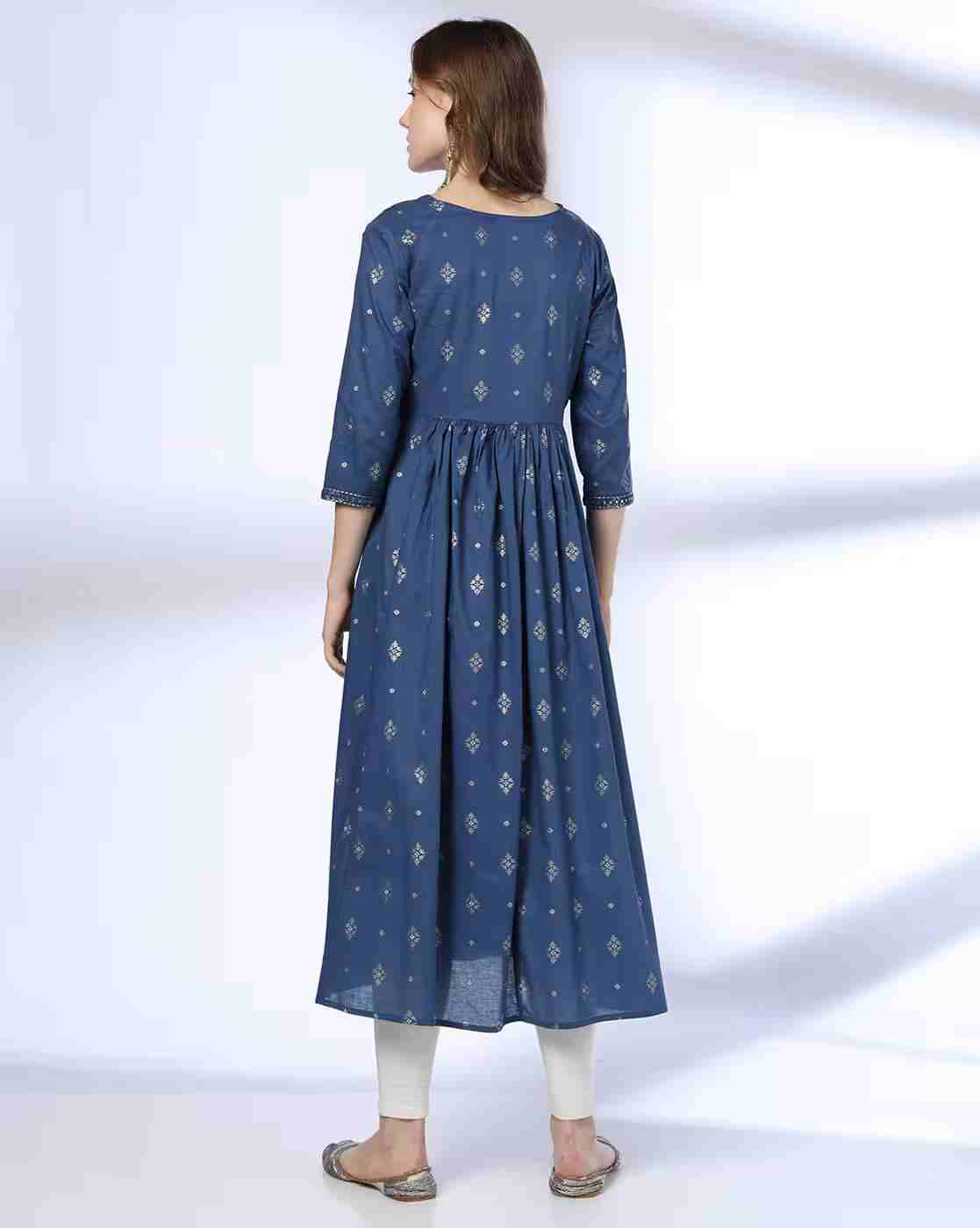 AVAASA MIX N' MATCH | Women Printed Flared Kurta|2