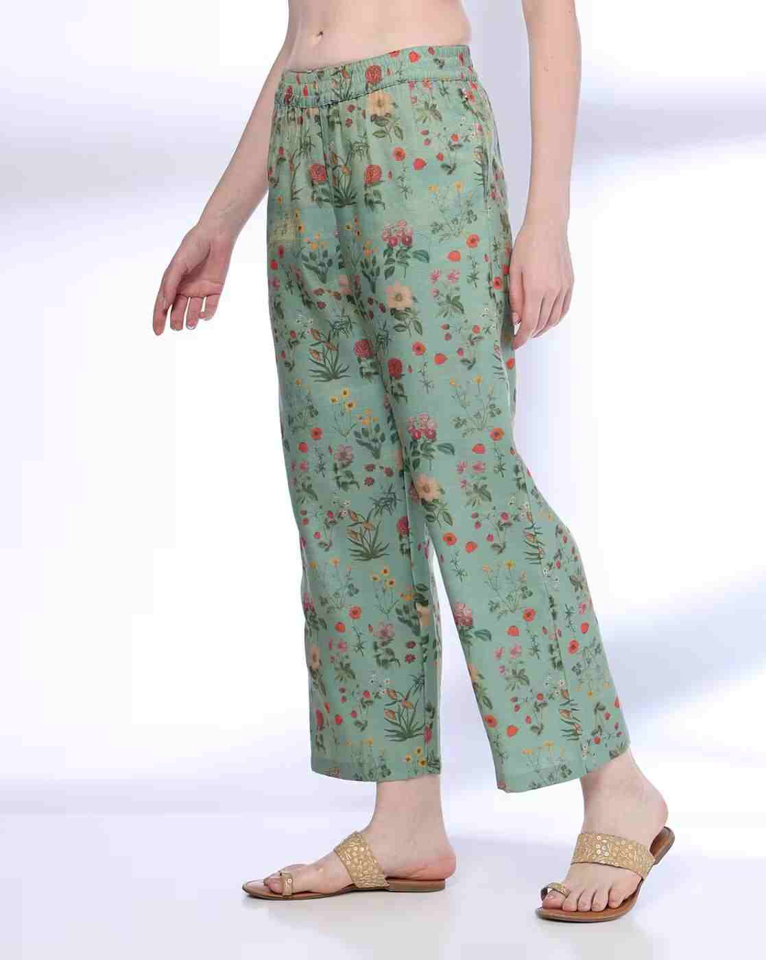 AVAASA MIX N' MATCH | Women Floral Print Pants|1