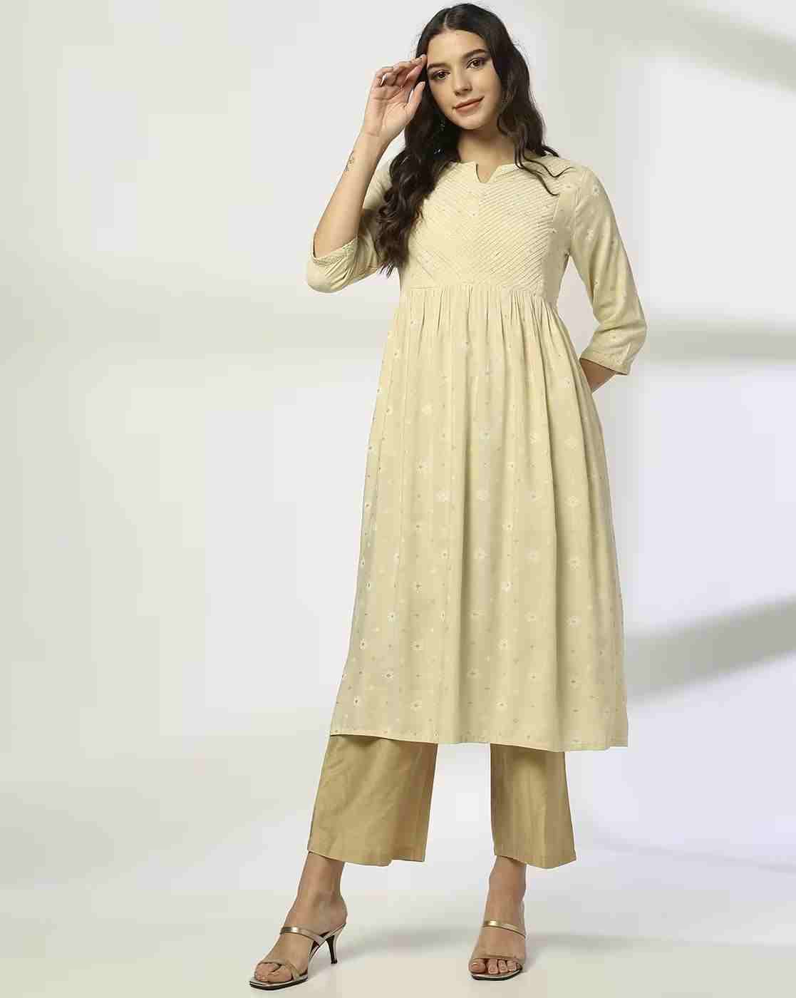 AVAASA MIX N' MATCH | Women Printed Flared Kurta|0